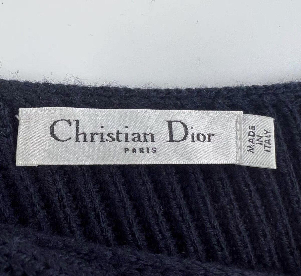 Dior Dior Navy Blue Irregular Open Back Knit Sweater K12 Size M / US 6-8 / IT 42-44 - 4 Thumbnail