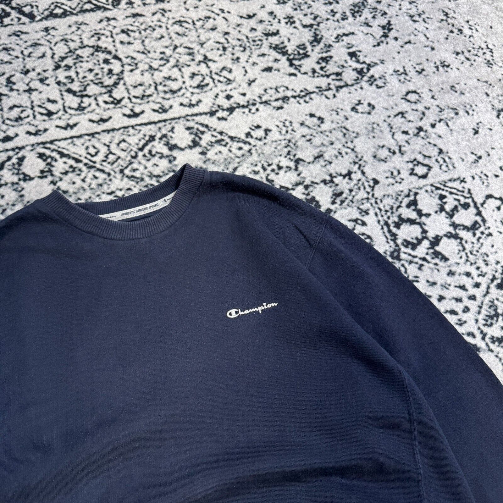 Champion × Vintage Vintage Champion Unisex Navy Blue Cotton Crewneck Size XL Size US XL / EU 56 / 4 - 4 Thumbnail