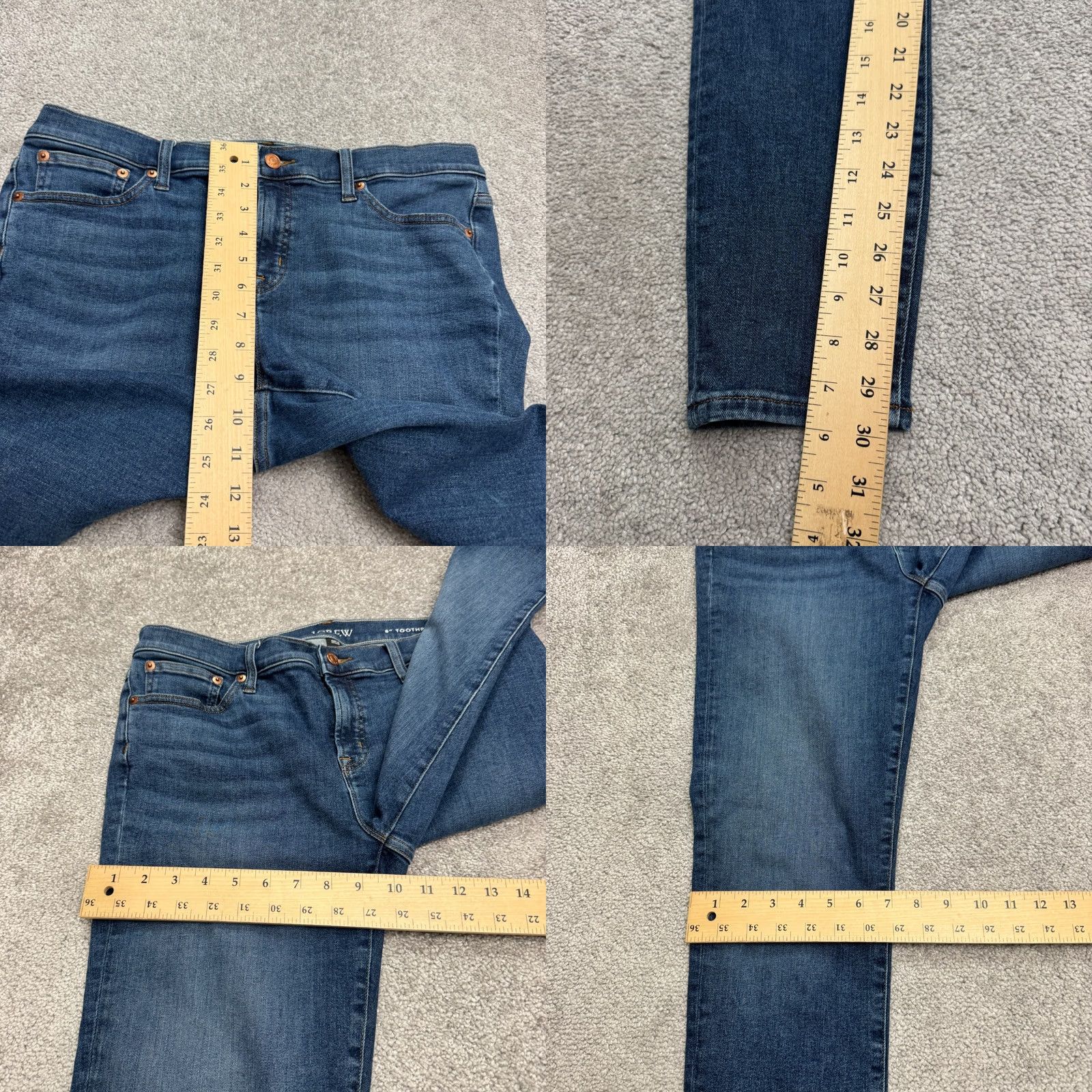 J.Crew J.Crew Jeans Toothpick Denim Skinny 32 Tall Blue Medium Wash Women Regular Fit Vintage No (whether to include vintage) Size 24" / US 00 / IT 34 - 9 Thumbnail