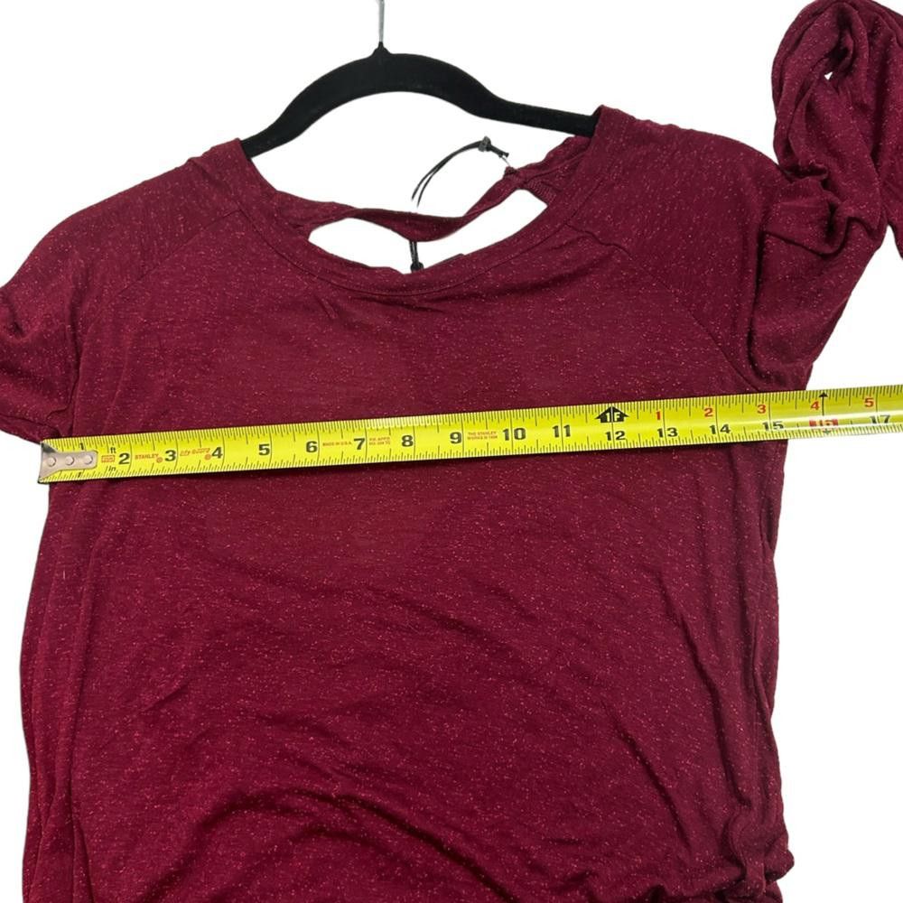 Chase Authentics Chaser l NWT Maroon Open Back Long Sleeve Top Small Size S / US 4 / IT 40 - 4 Thumbnail