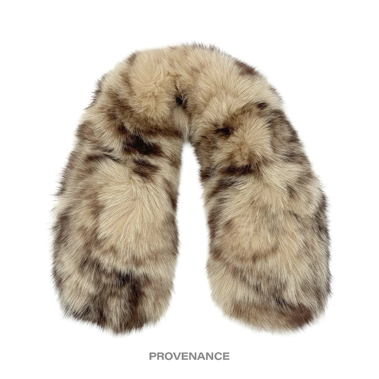 Givenchy 🔴 Givenchy Fur Shawl Scarf - Cream Brown Fox Size ONE SIZE - 1 Thumbnail