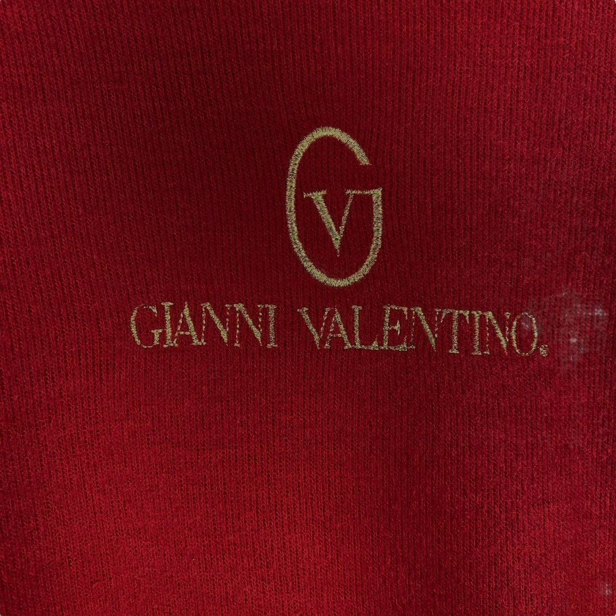 Gianni Valentino × Valentino Vintage Gianni Valentino Embroidered Crewneck Sweatshirt Red Size M / US 6-8 / IT 42-44 - 5 Thumbnail