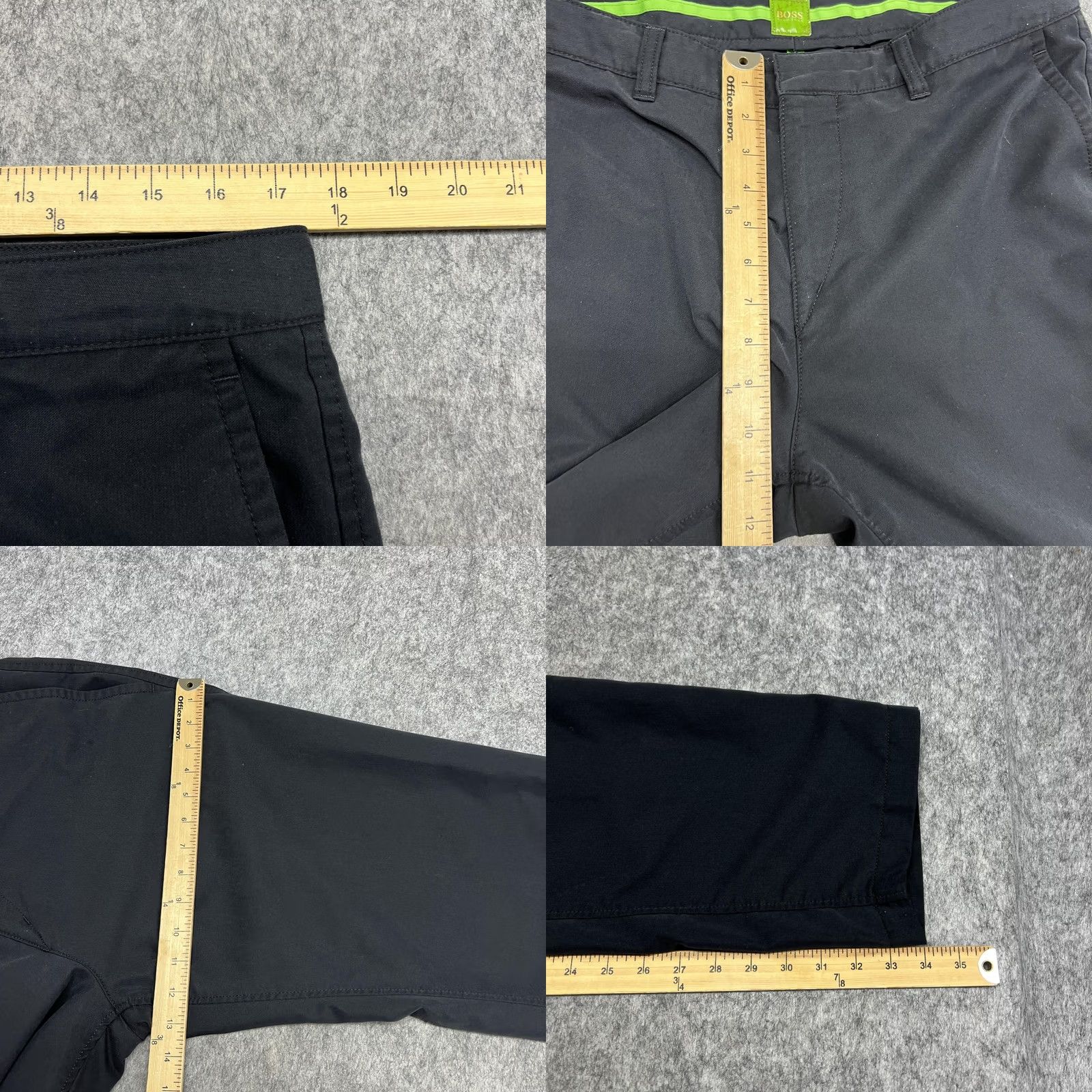 Hugo Boss Hugo Boss Mens Black Microfiber Chino Pants Regular Straight Office Fit 36 35x34 Size US 36 / EU 52 - 10 Thumbnail