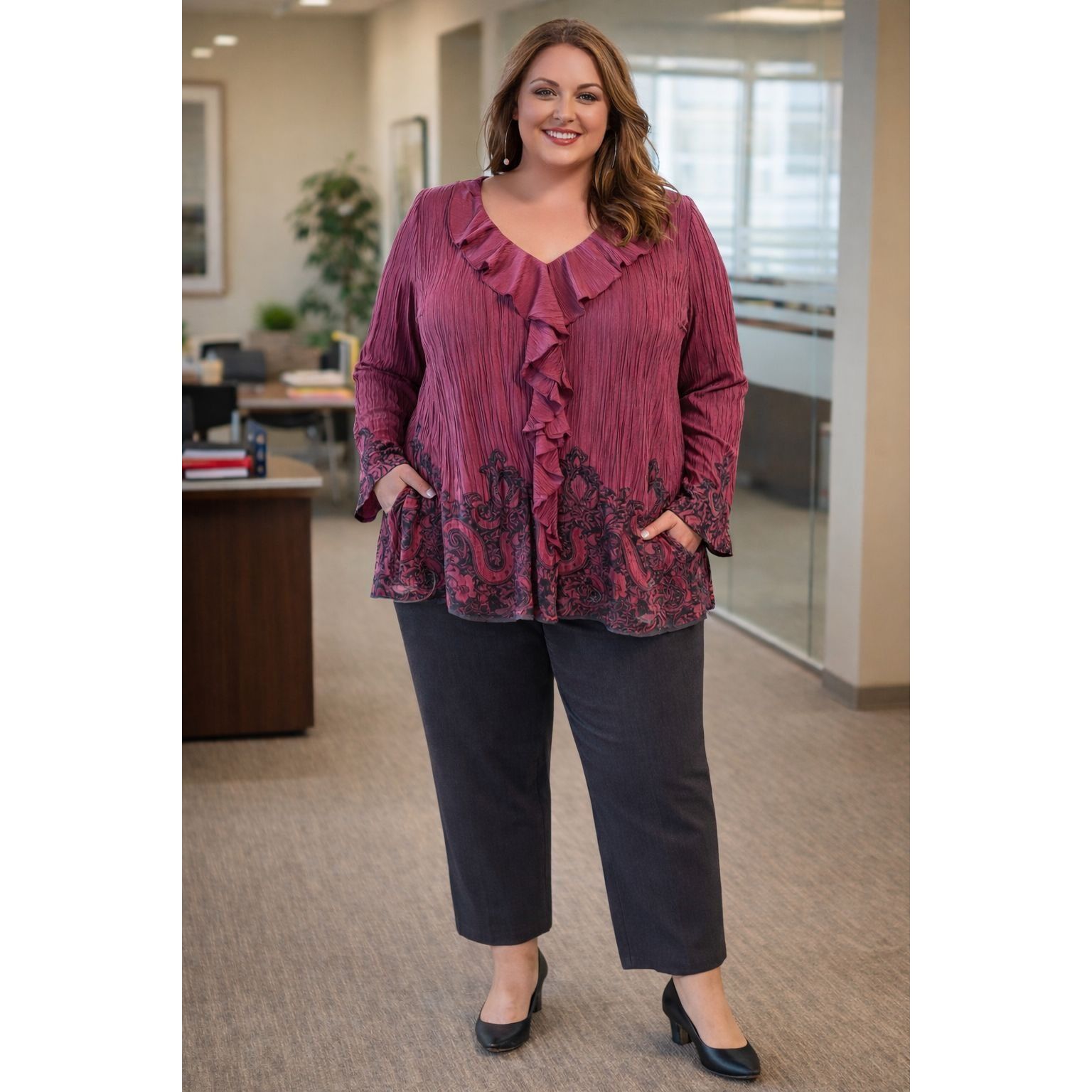Other Womens Plus Size 2X Business Casual Bundle Set Blouses and D Size XXL / US 16-18 / IT 52-54 - 1 Thumbnail