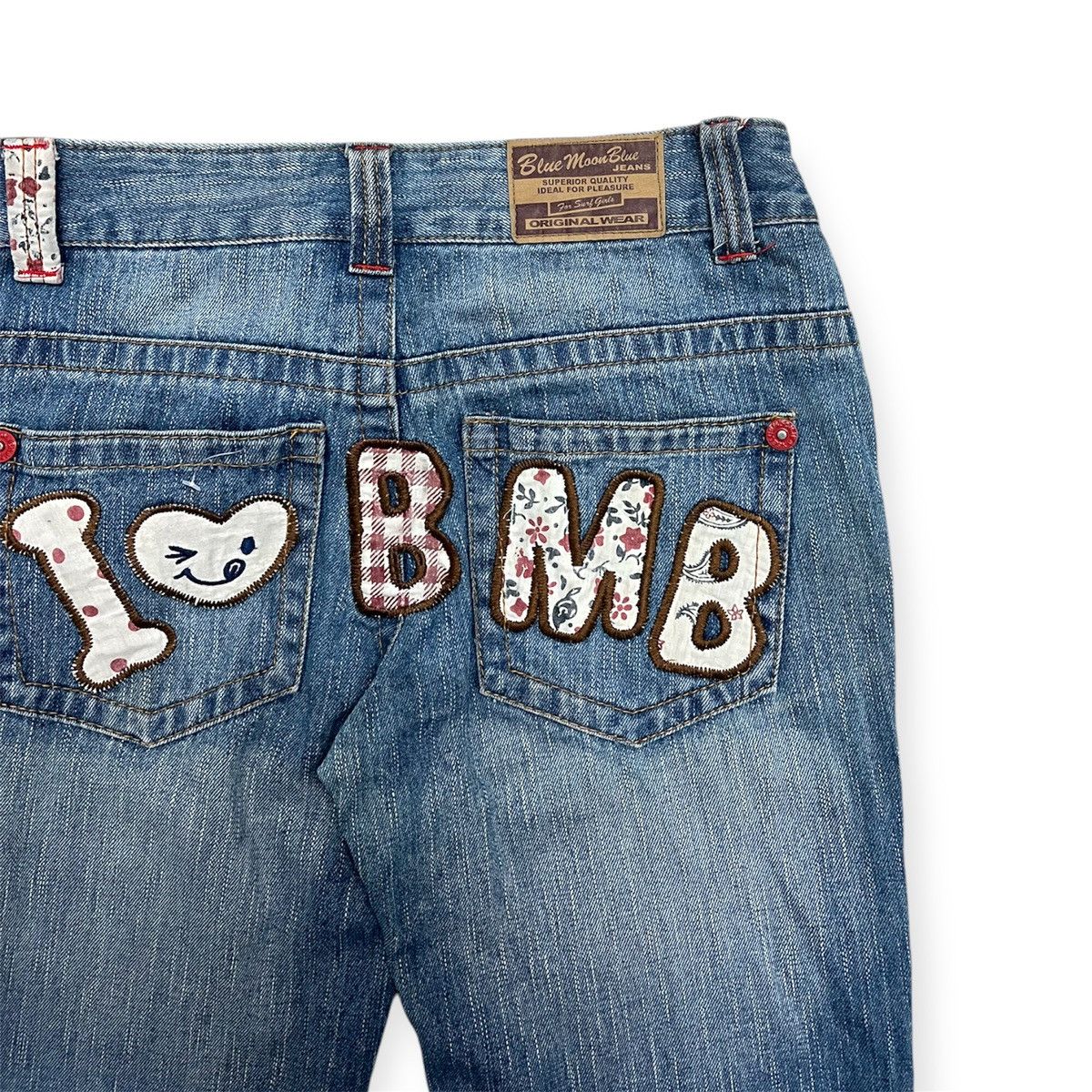 Blue Blue Japan × Japanese Brand Blue Moon Blue Jeans I Love BMB Size US 29 - 2 Thumbnail