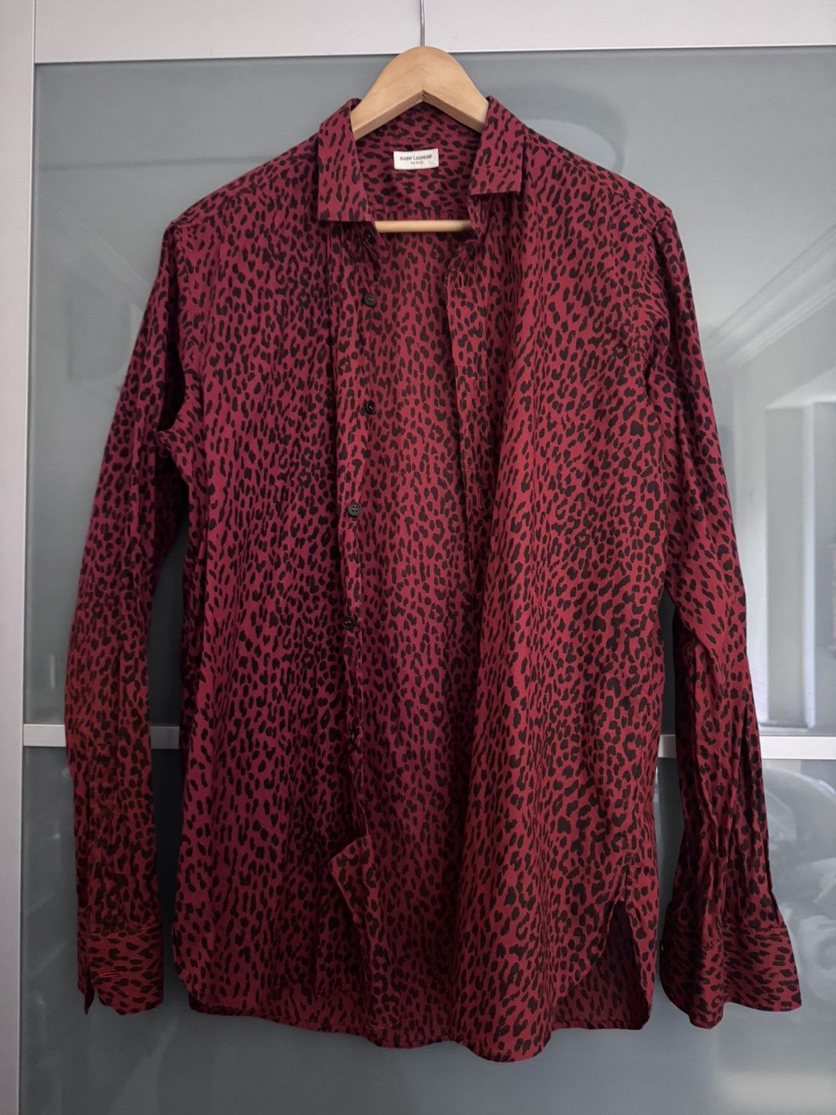 Saint Laurent Paris × Yves Saint Laurent Saint laurent red leopard print shirt Size US M / EU 48-50 / 2 - 1 Thumbnail