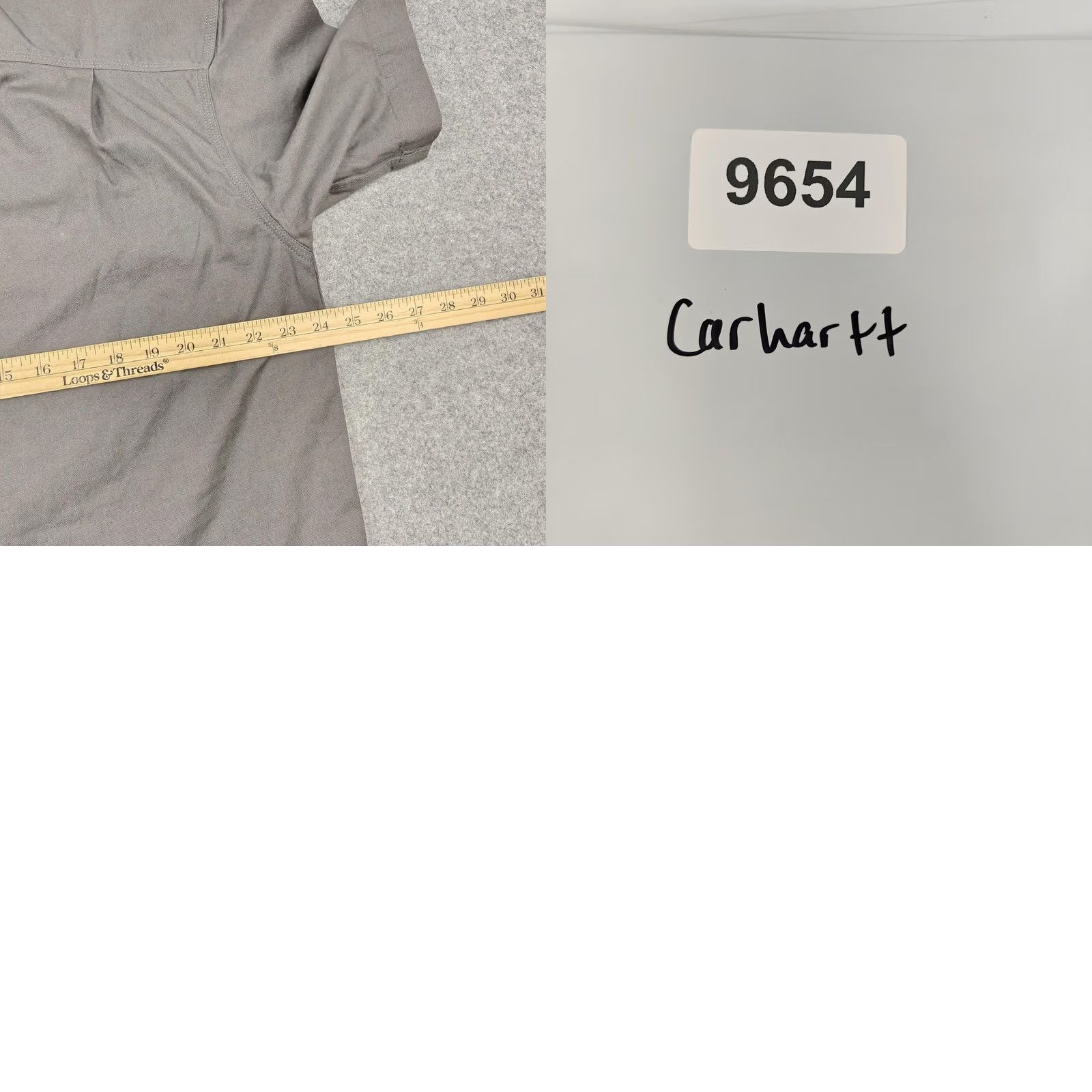 Carhartt Carhartt Shirt Mens L Gray Solid Cotton Short Sleeve Button Up Workwear Size US L / EU 52-54 / 3 - 8 Thumbnail