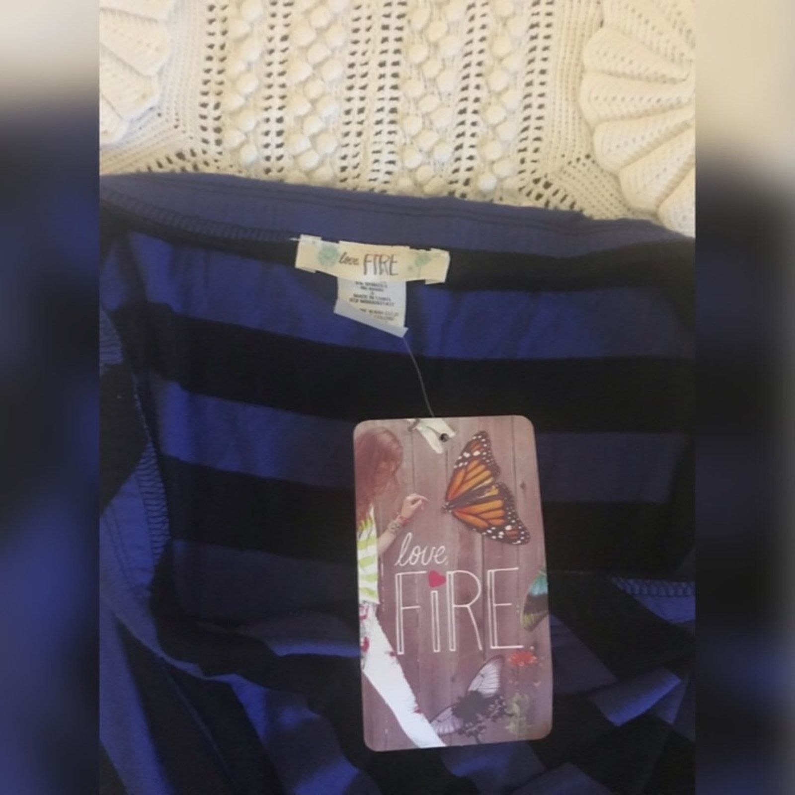 Other Love Fire Purple & Black Striped Wrap Maxi Skirt Size 26" / US 2 / IT 38 - 7 Thumbnail