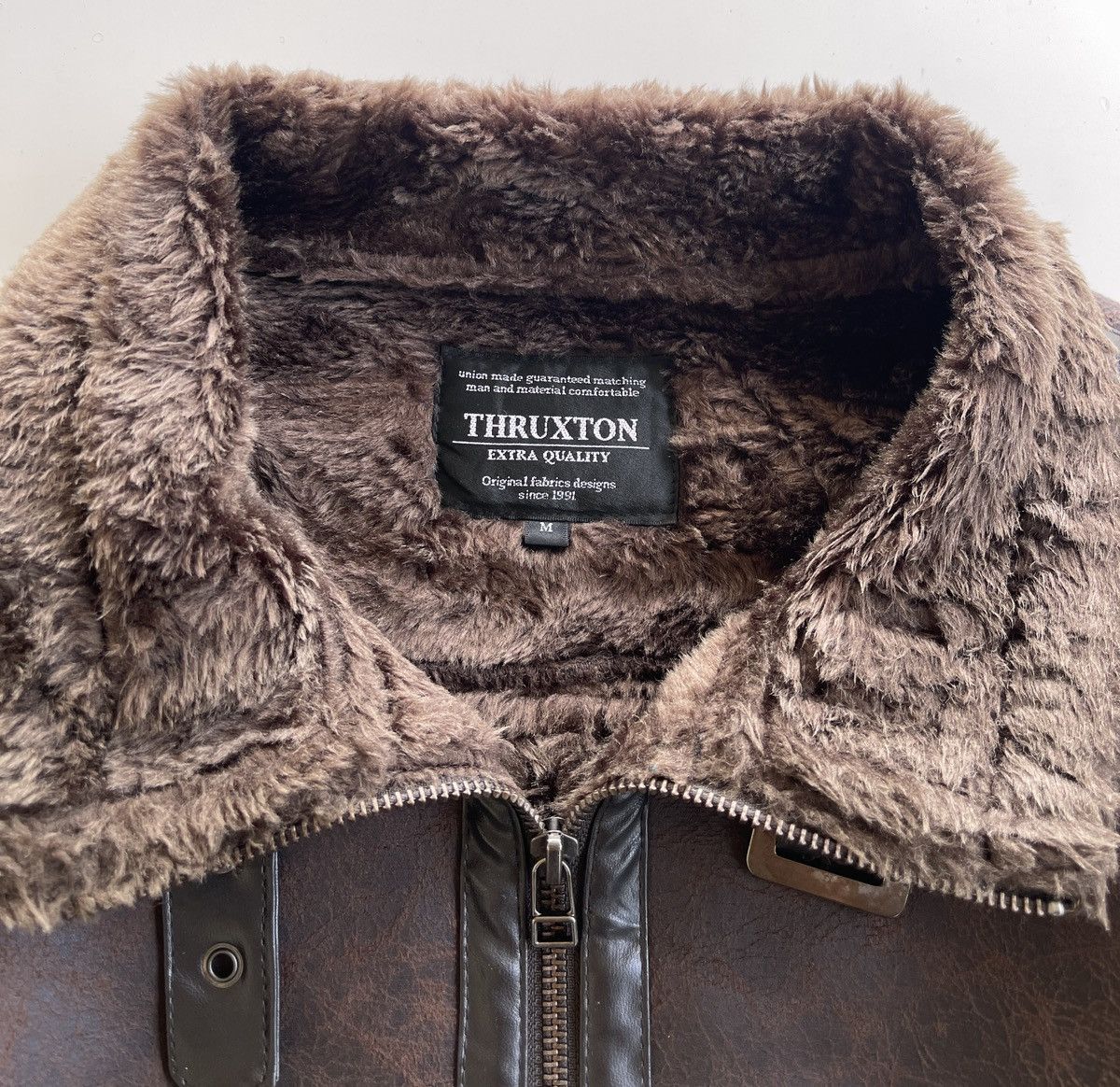 Japanese Brand Thruxton Faux Fur Shearling Polyester Jacket Size US M / EU 48-50 / 2 - 12 Thumbnail