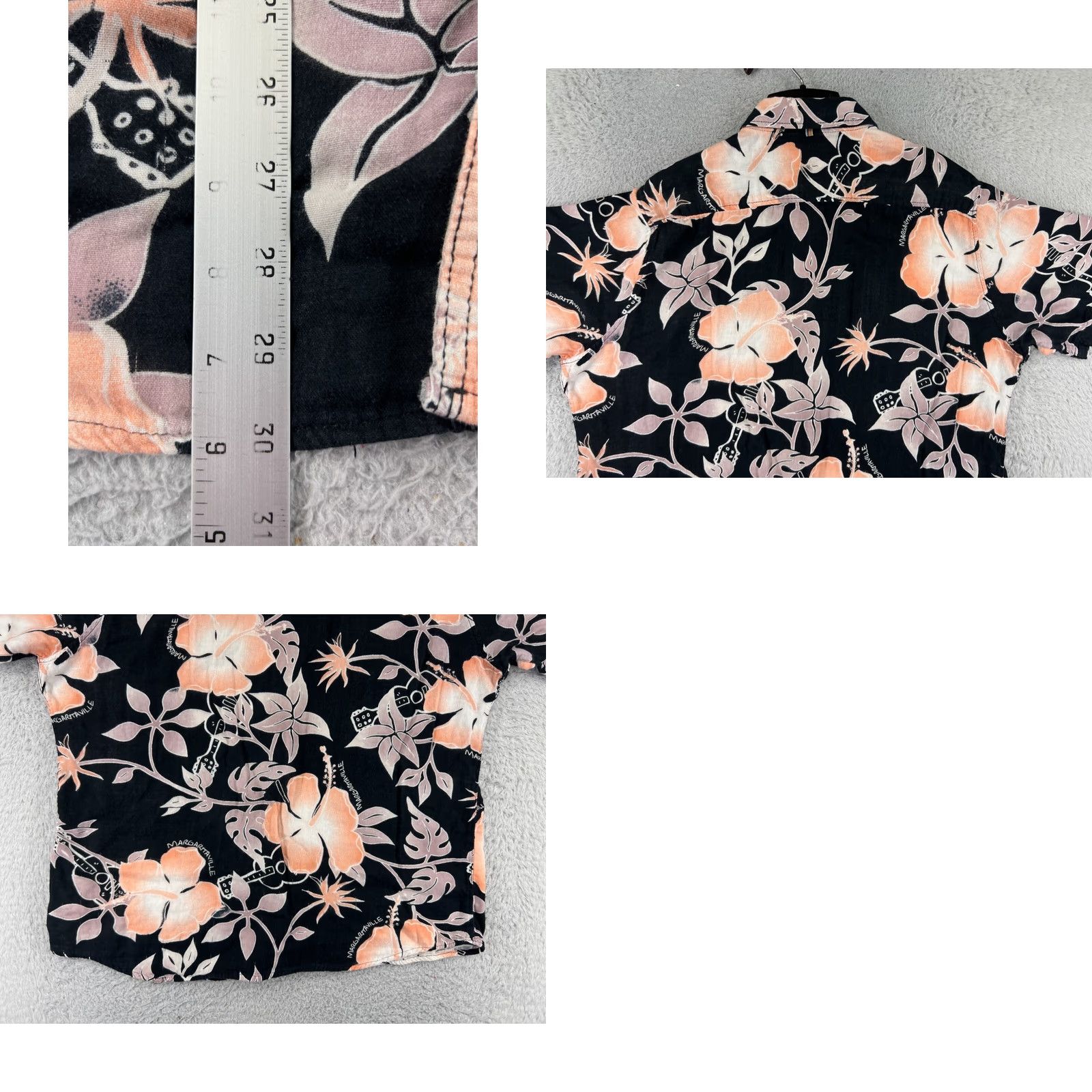 Vintage Margaritaville Shirt Mens Floral Button Cotton XL Black Hibiscus Pattern Modern Classic Casual Shirt Size US XL / EU 56 / 4 - 9 Thumbnail