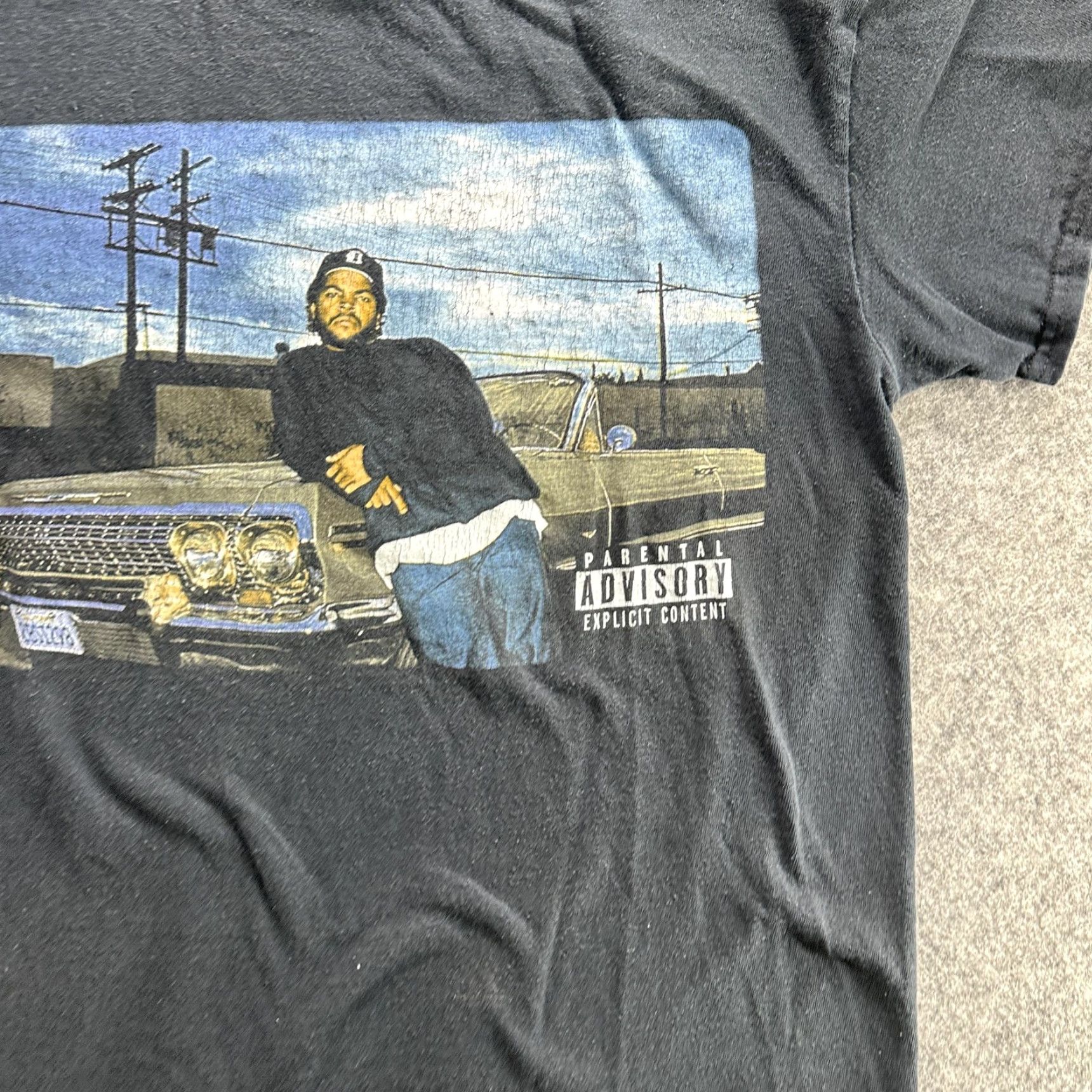 Vintage VINTAGE Ice Cube Shirt Hip Hop Graphic Tee Mens Small Black Crew Neck Parental Advisory 90s Concert Style Size US S / EU 44-46 / 1 - 5 Thumbnail