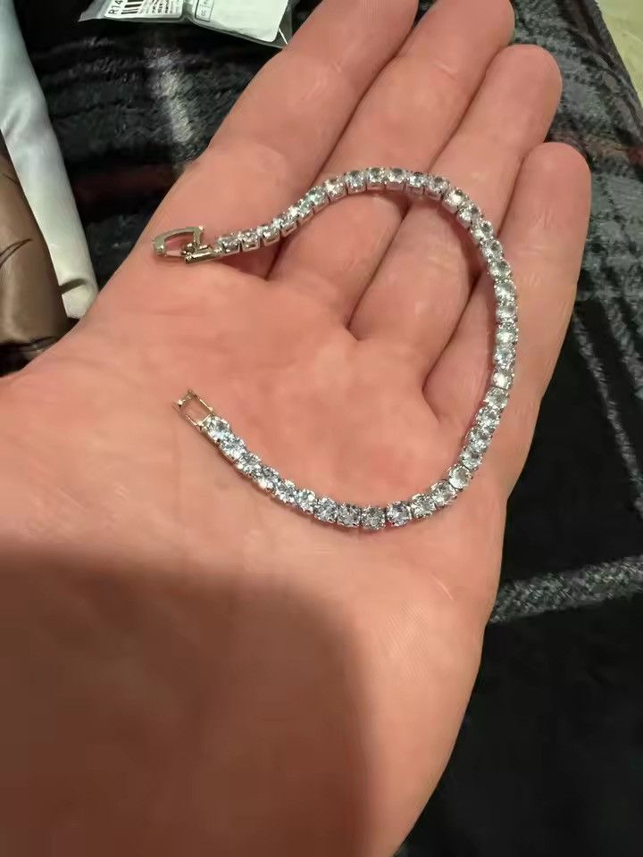 Jewelry ICEDOUTCZ TennisBracelet 17 cm+ 4 cm Cut Cubic Zirconia Size ONE SIZE - 3 Thumbnail