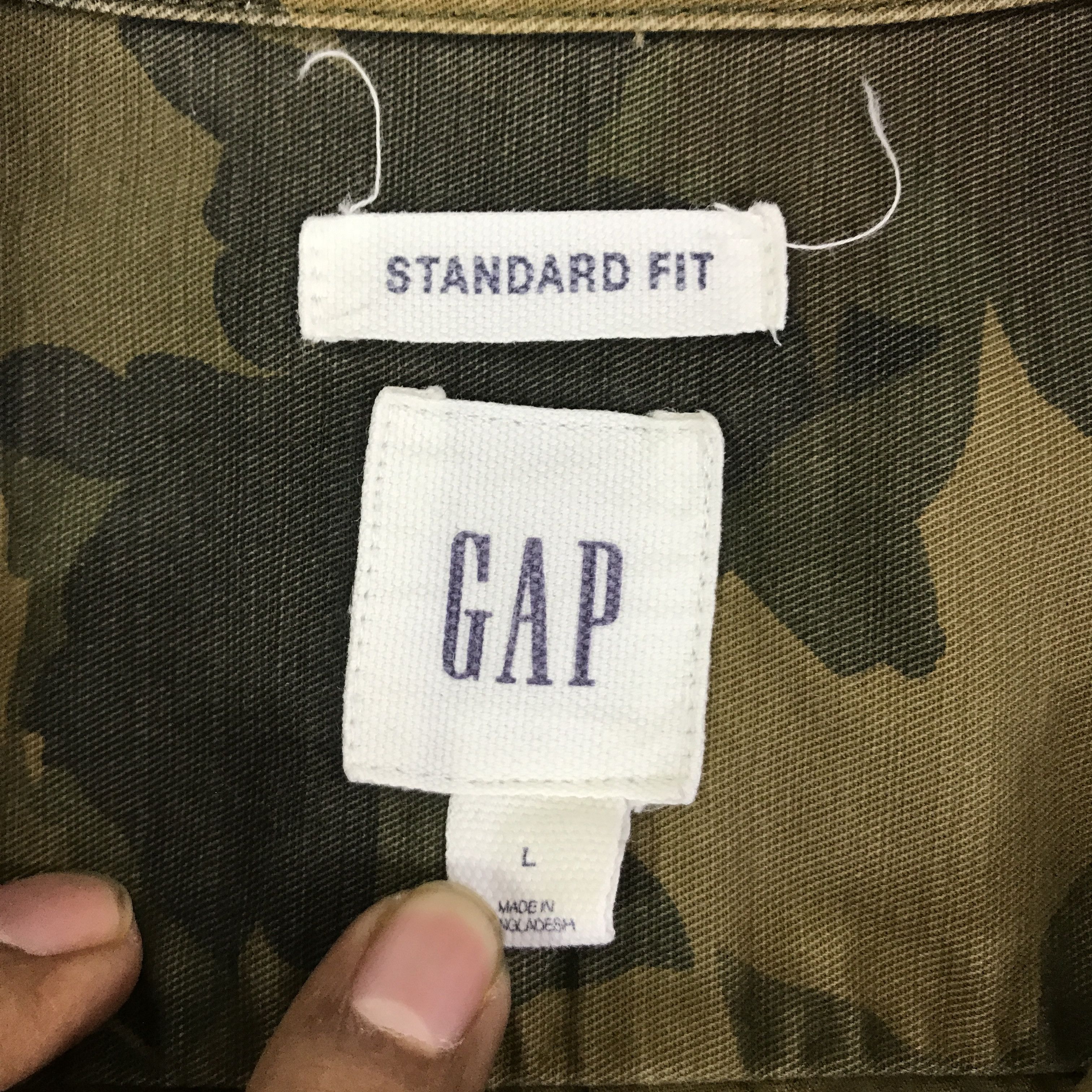Gap GAP CAMO ARMY BUTTON UP SHIRT K116B13 Size US L / EU 52-54 / 3 - 9 Thumbnail