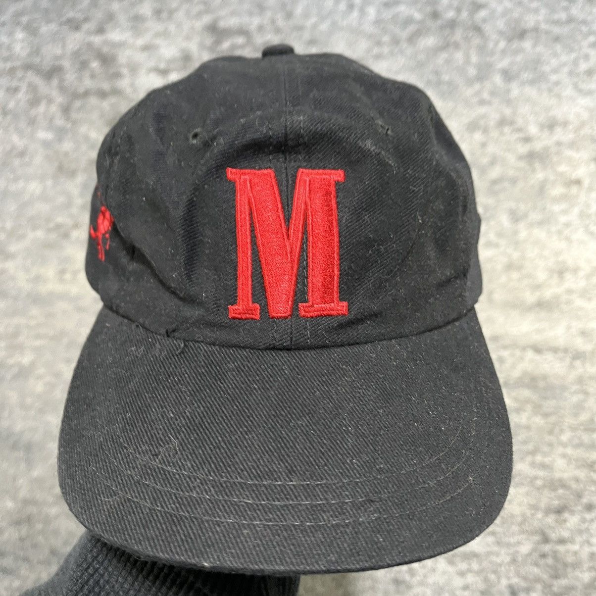Marlboro VINTAGE 90s MARLBORO BLACK RED LOGO COWBOY WESTERN STYLE HAT Size ONE SIZE - 2 Thumbnail