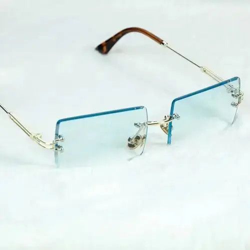 Other Mens Vintage Retro Rectangular Luxury Square Rimless Baby Size ONE SIZE - 3 Thumbnail