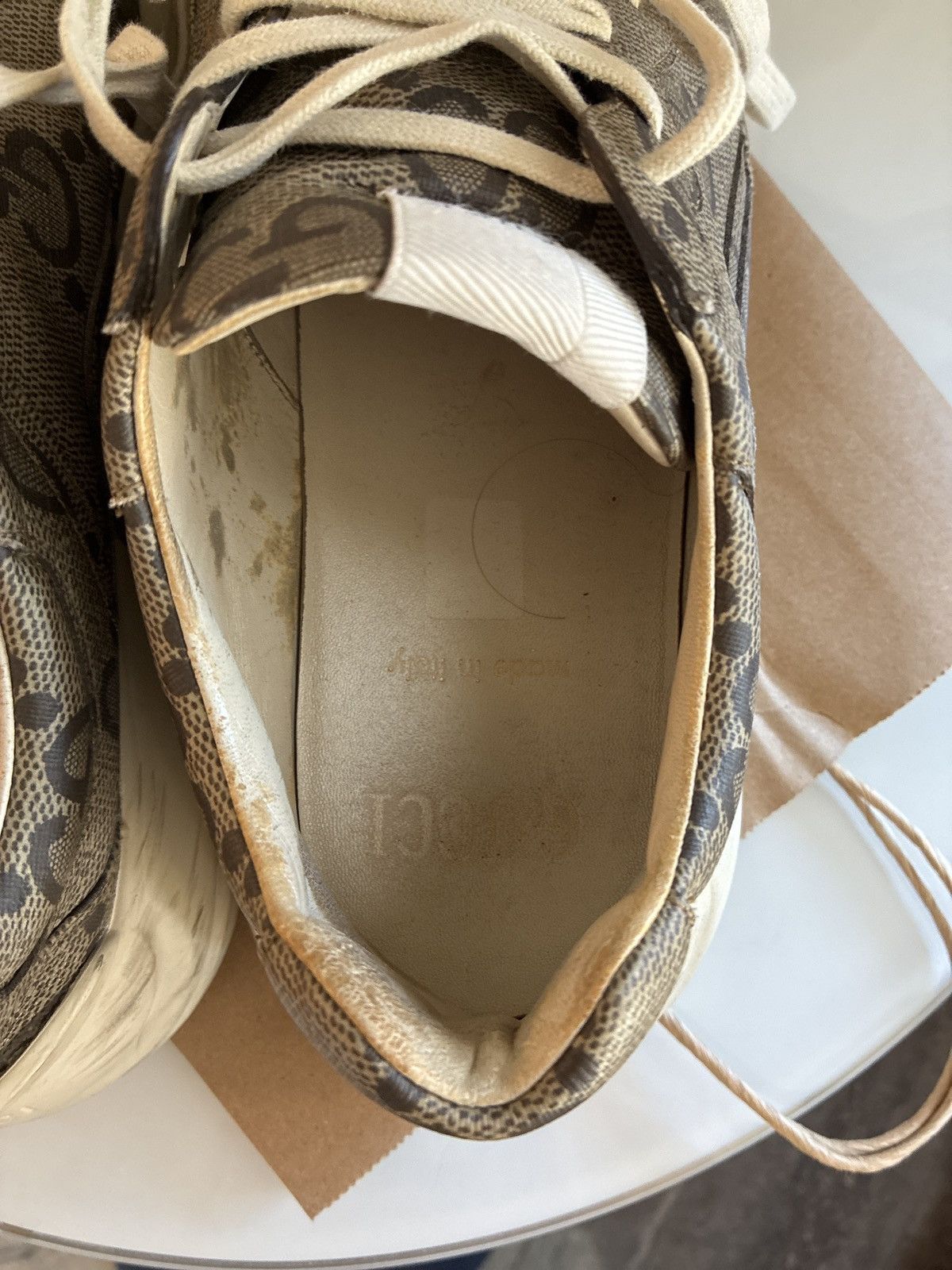 Gucci Gucci 100 Rhyton Sneaker 'Beige Monogram' Size US 11 / EU 44 - 8 Thumbnail