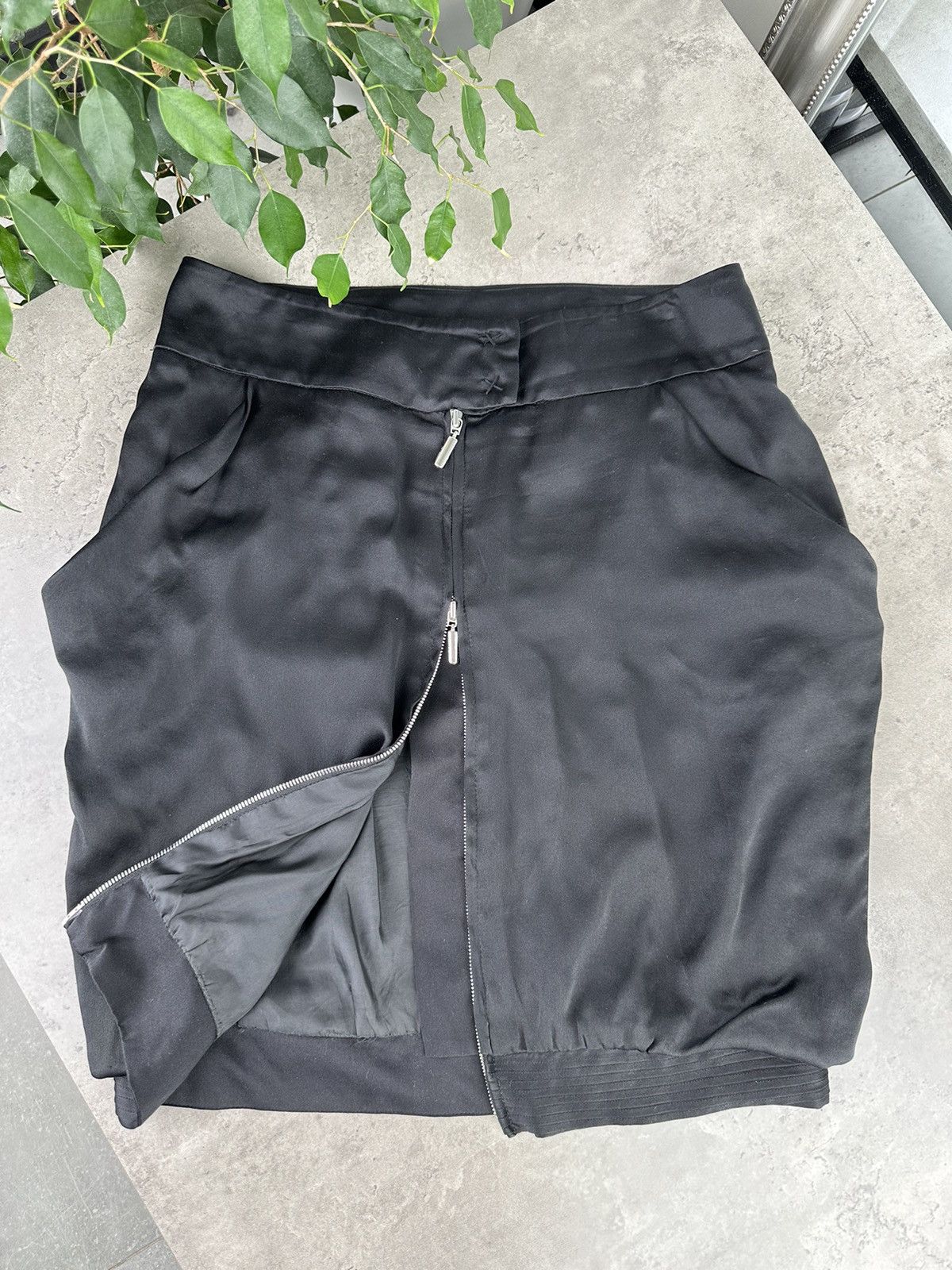 Roberta Furlanetto Silk Mini Skirt With Zip