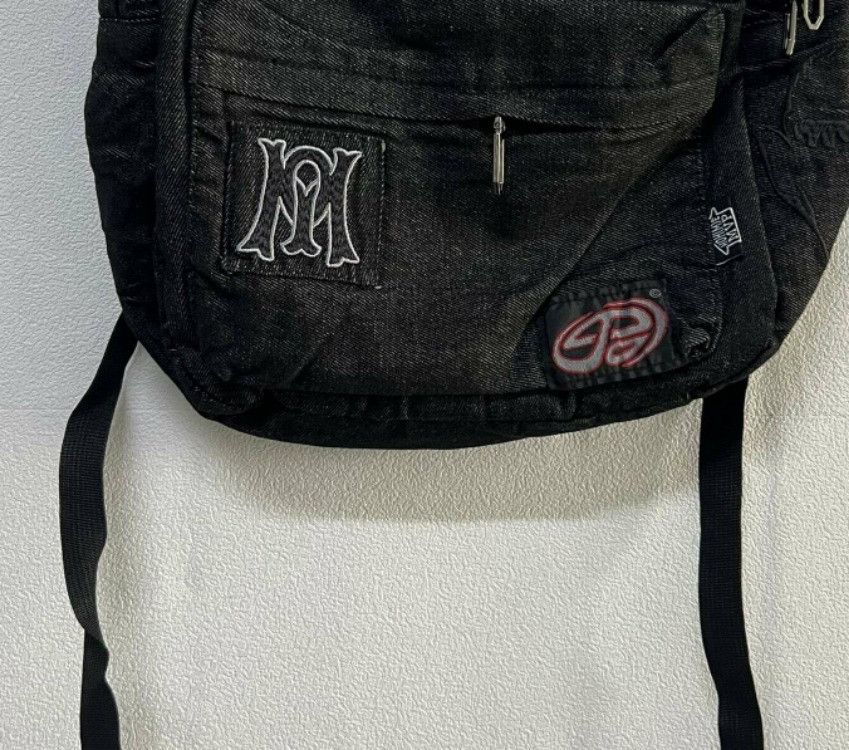 The Unbranded Brand Letter Embroidery Patchwork Design Backpack Size ONE SIZE - 7 Thumbnail