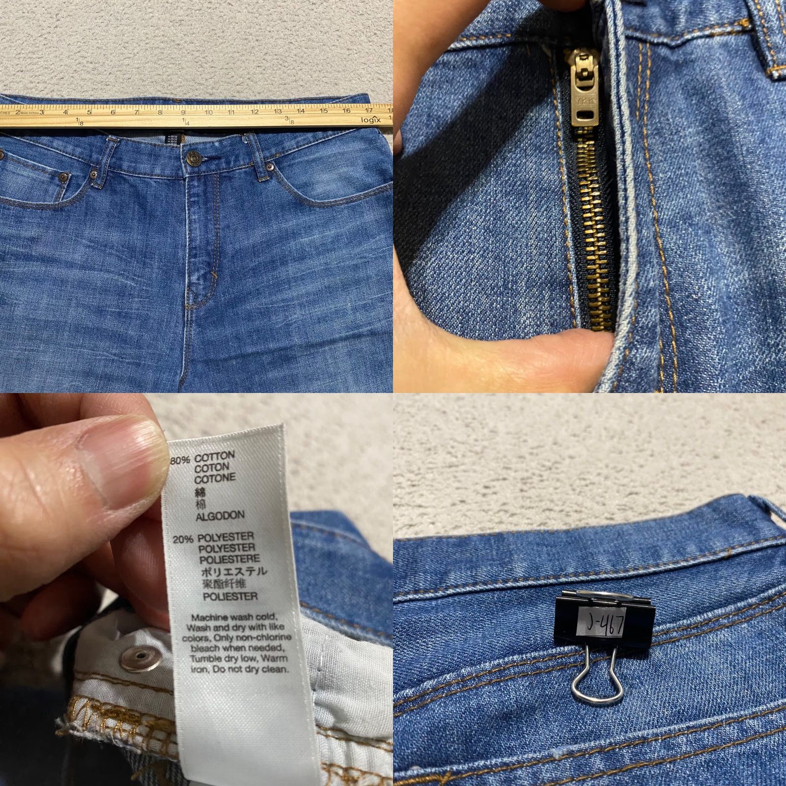 Gap Gap Mens Jeans 35x32 Blue Denim Straight Leg Mid Rise Medium Wash Size US 35 - 8 Thumbnail