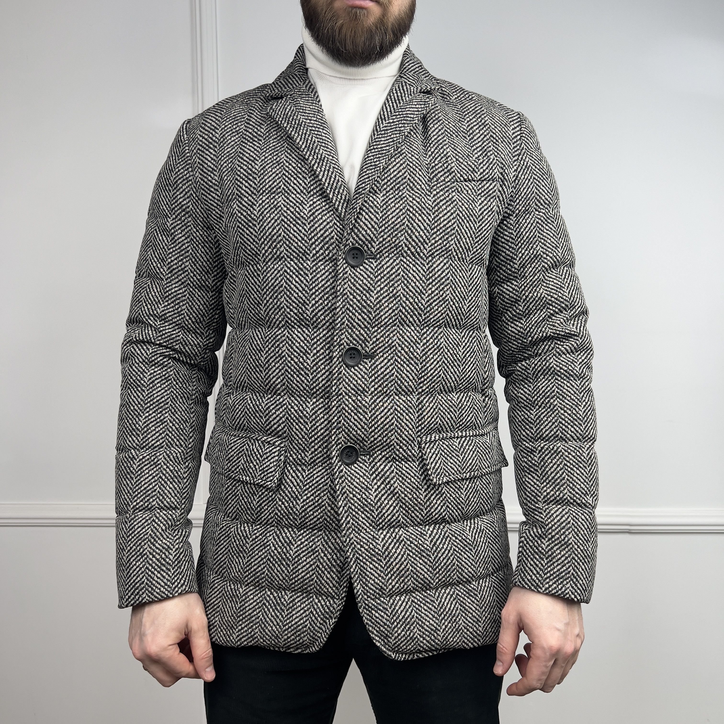Herno Herno Men's Quilted Goose Down Puffer Bomber Jacket Size US S / EU 44-46 / 1 - 2 Thumbnail