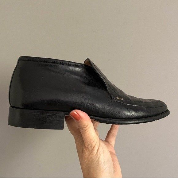 Bally Vintage Black Bally Leather Loafer Boots - 7-7.5US Size US 7 / IT 37 - 7 Thumbnail
