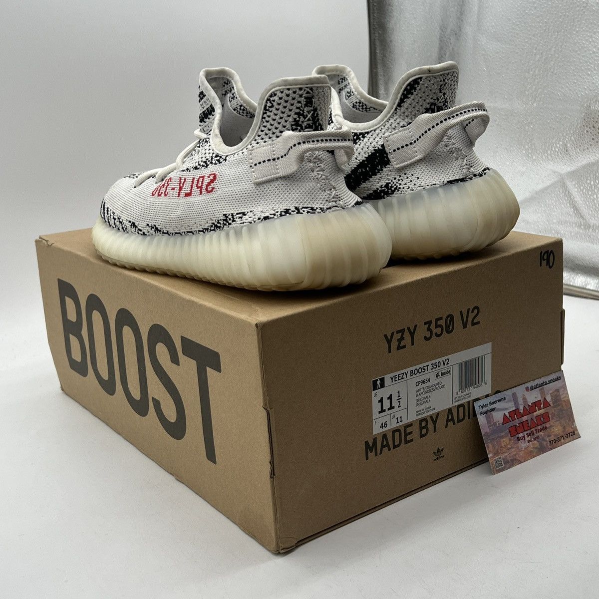 Adidas Yeezy boost 350 zebra Size US 11.5 / EU 44-45 - 4 Thumbnail