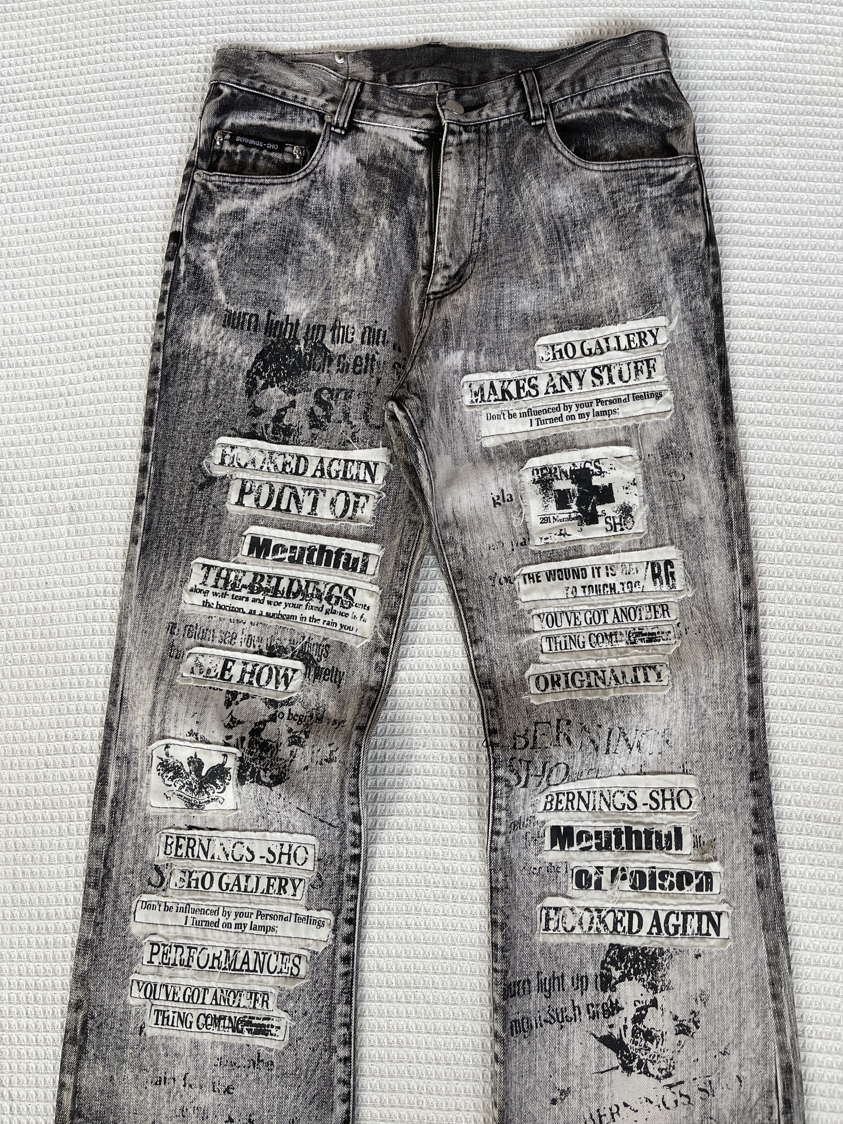 If Six Was Nine Rare🔥Japanese Designer Berning Sho bootcut Jeans Size US 31 - 3 Thumbnail