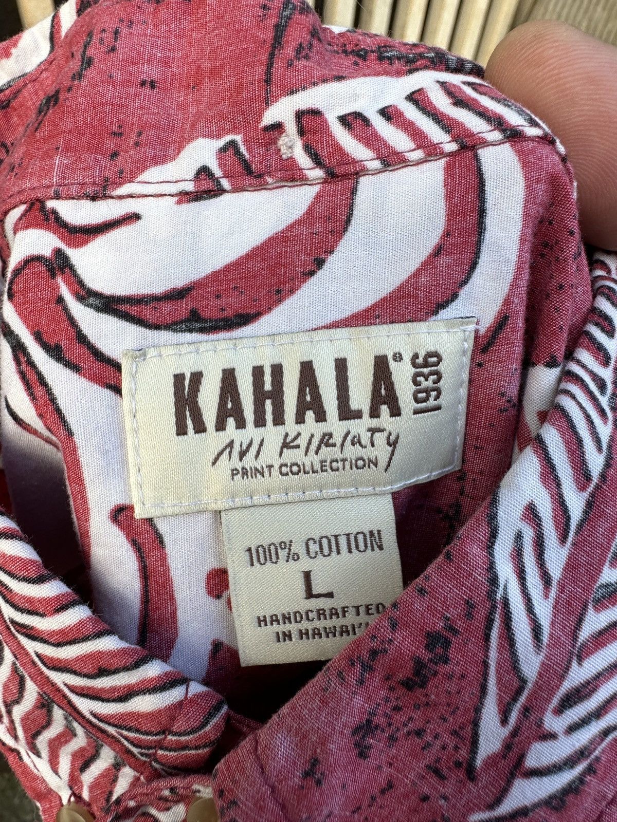 Other PreOwned Kahala Hawaiian Print Red 3/4 Button Men's Large Size US L / EU 52-54 / 3 - 4 Thumbnail