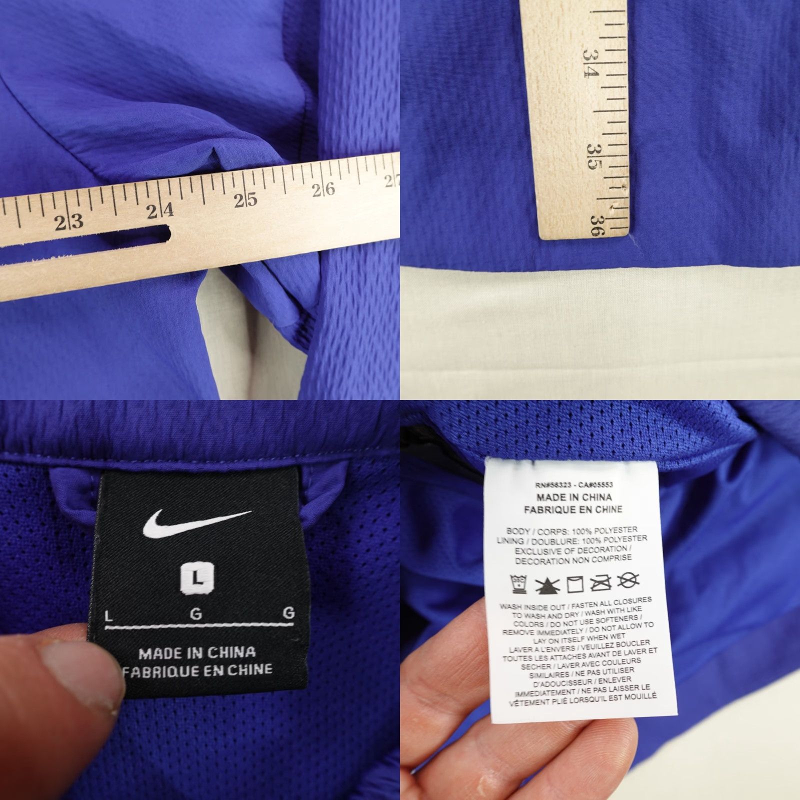 Nike Nike Jacket Mens L Blue New York City Football Windbreaker Coat Size US L / EU 52-54 / 3 - 9 Thumbnail
