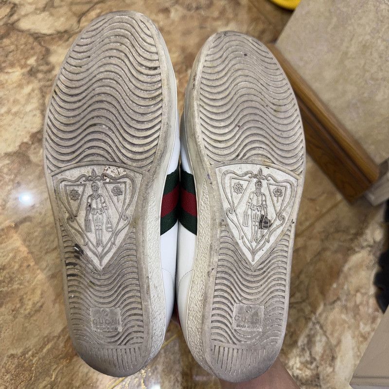 Gucci Gucci White Leather Fashion Sneakers -2508 Size US 6.5 / EU 39-40 - 4 Thumbnail