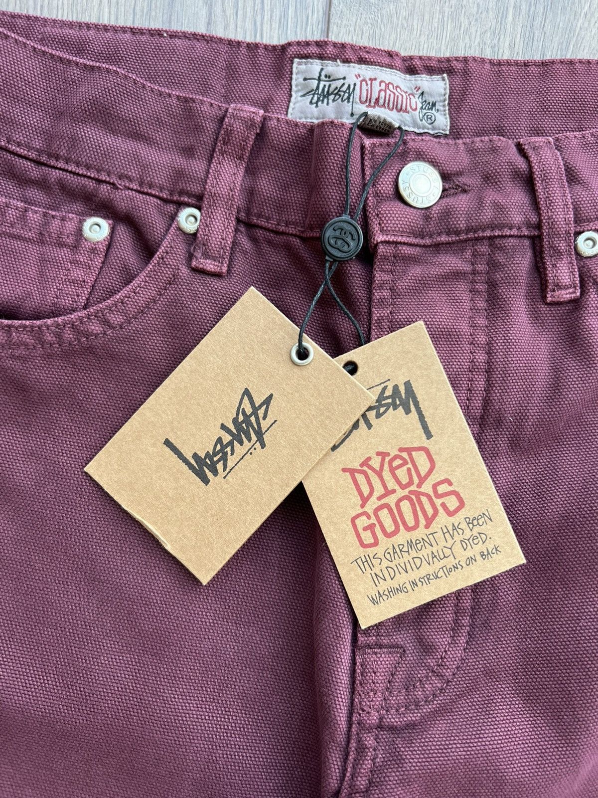 Stussy Stussy Classic Jean Washed Canvas Wine 30 Size US 30 / EU 46 - 6 Thumbnail