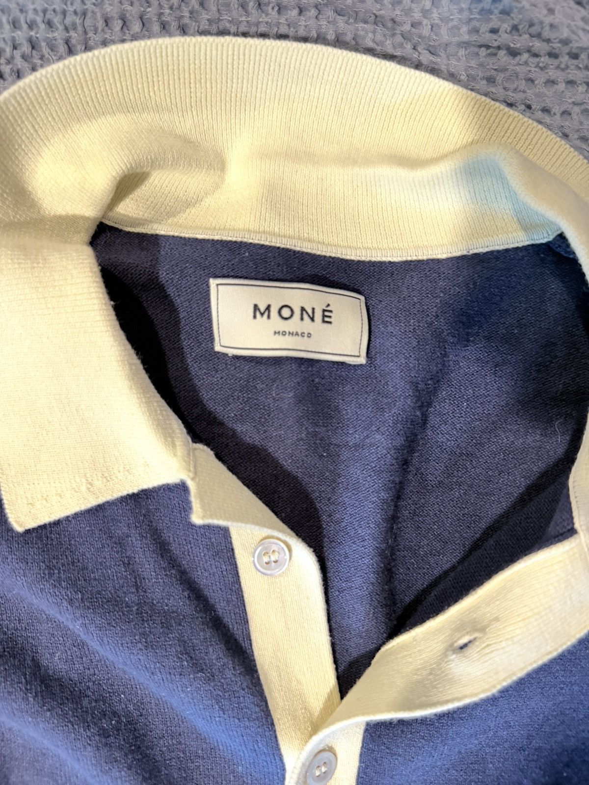 Other Mone Monte Carlo - EVENING KNIT SHIRT - NAVY Size US M / EU 48-50 / 2 - 3 Thumbnail