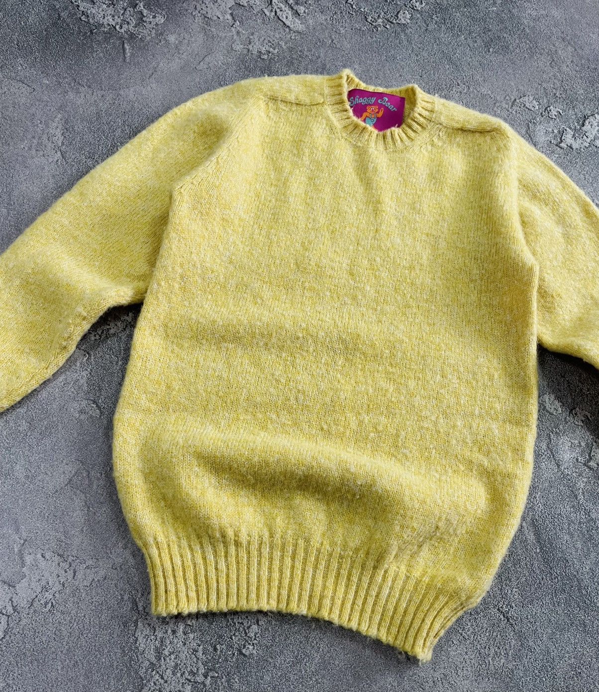 Howlin' Howlin’ Shaggy Bear Yellow Sweater 100% Pure Wool Scotland Size US M / EU 48-50 / 2 - 4 Thumbnail