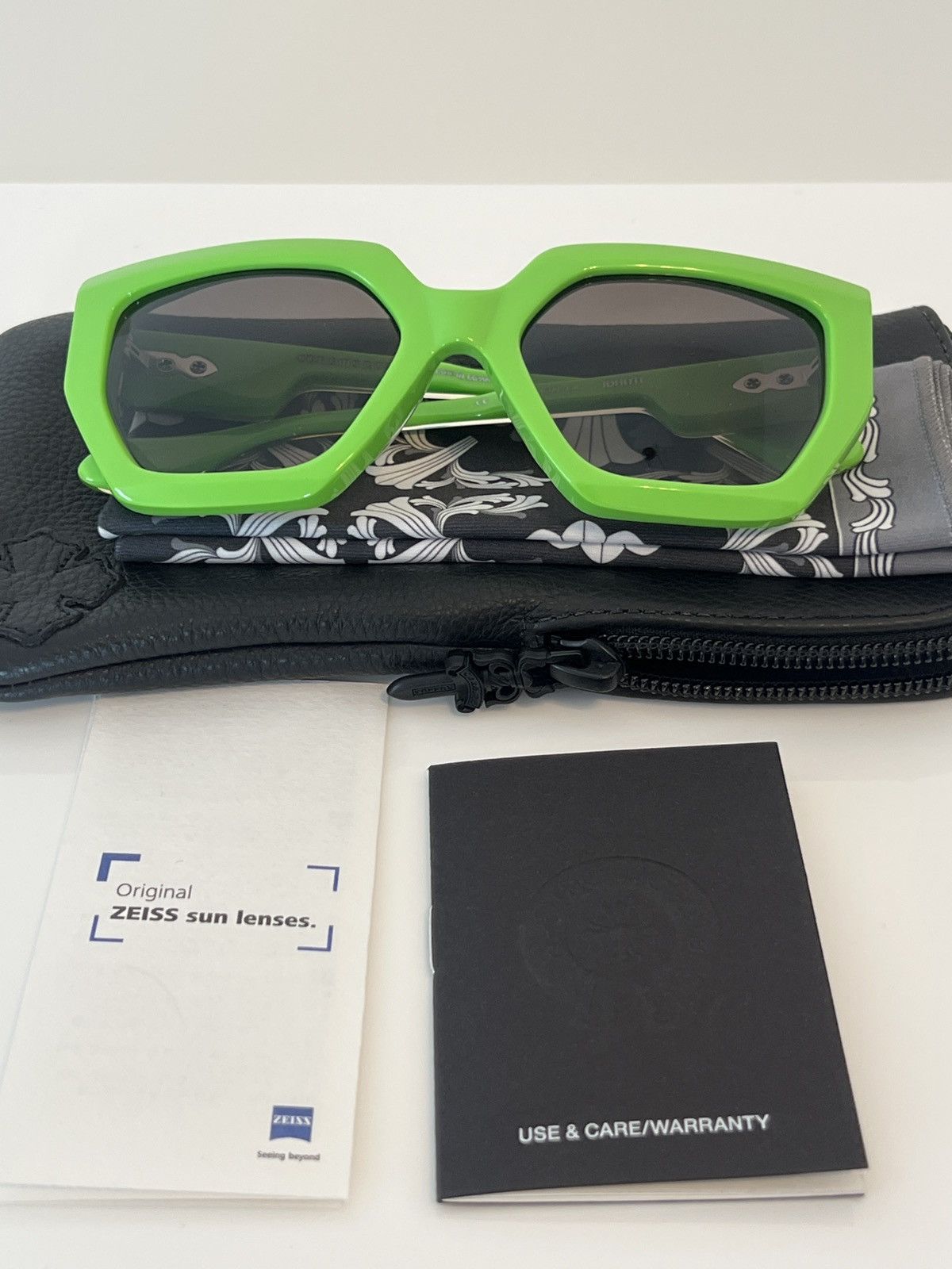 Chrome Hearts Idhitit Sunglasses Electric Green NEW 54-19