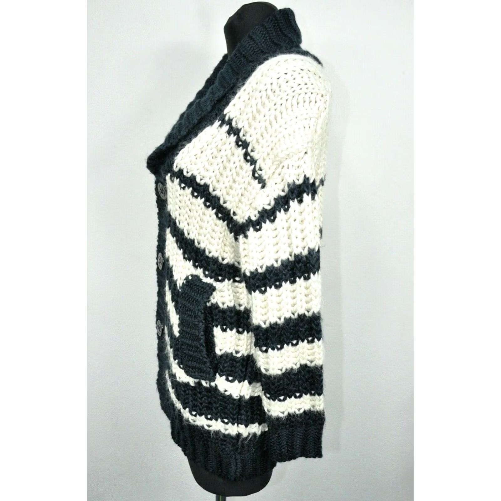 Jean Paul Gaultier Jean Paul Gaultier LINDEX Wool Cardigan Sweater XS Women Multicolor Knit 80% Acrylic 20% Wool V-Neck Long Sleeve Casual Size XS / US 0-2 / IT 36-38 - 5 Thumbnail