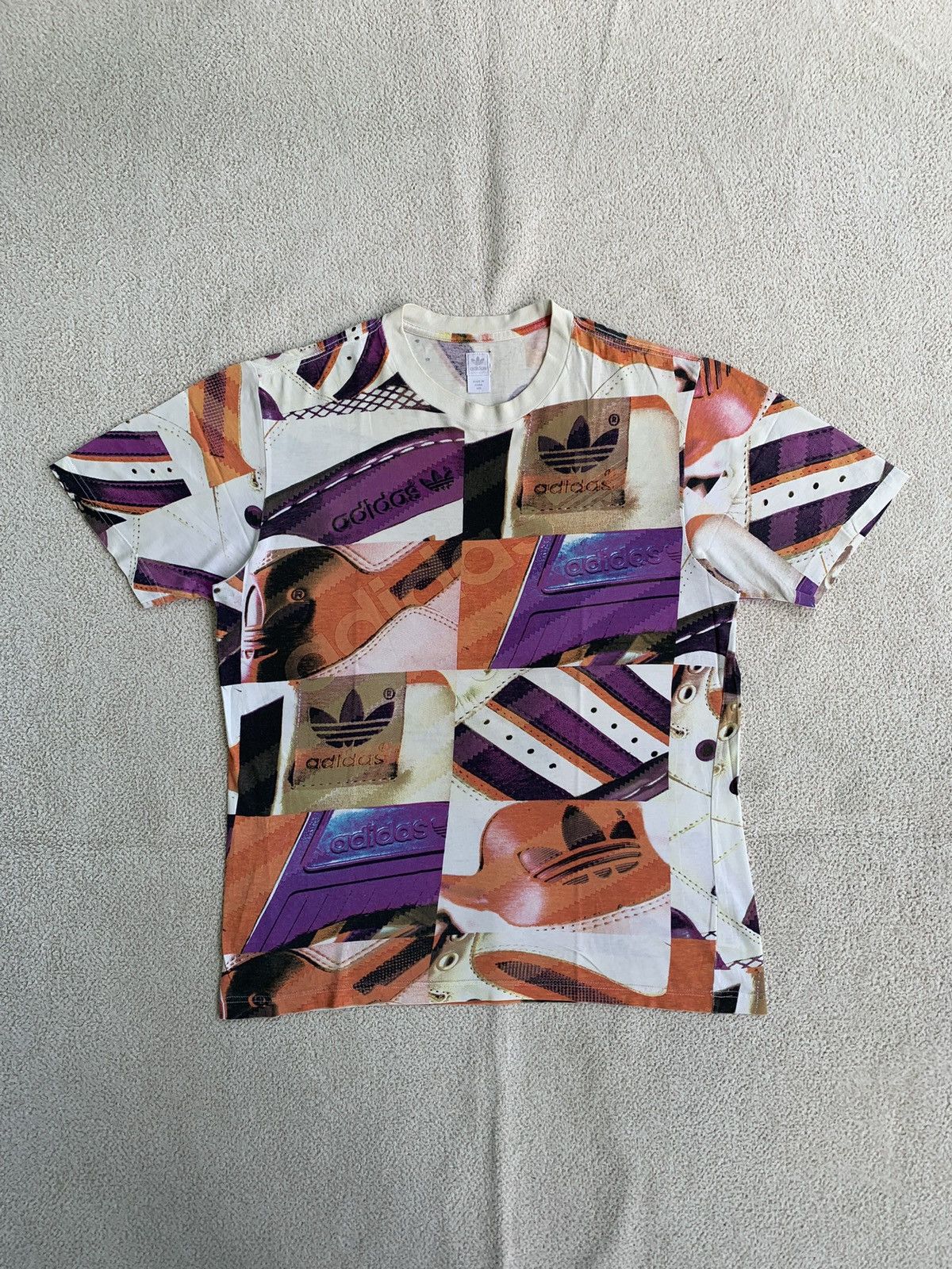 Beauty Beast × If Six Was Nine × Japanese Brand VTG Adidas ATT All Over Tshirt Size US L / EU 52-54 / 3 - 1 Thumbnail