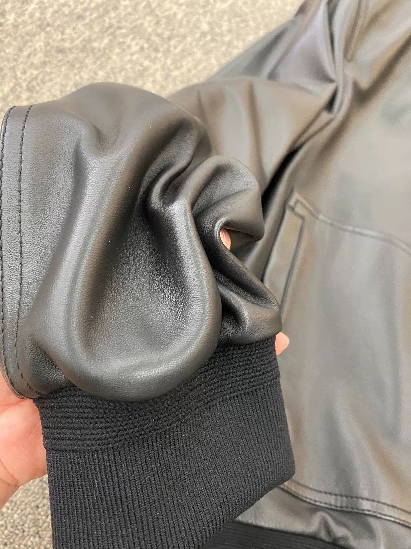 Z Zegna ZZEGNA Men's Black Leather Jacket Size US XS / EU 42 / 0 - 6 Thumbnail