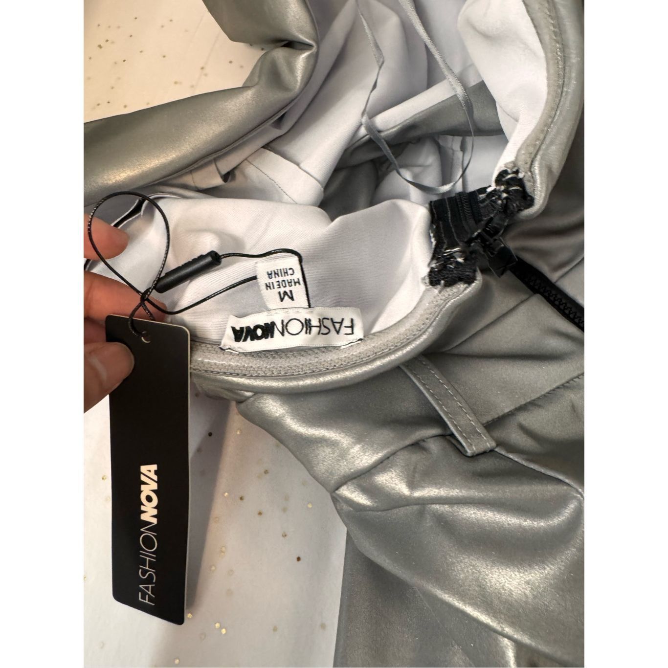 Other Fashion nova Put In Work Reflective Maxi Dress - Silver Size M / US 6-8 / IT 42-44 - 6 Thumbnail