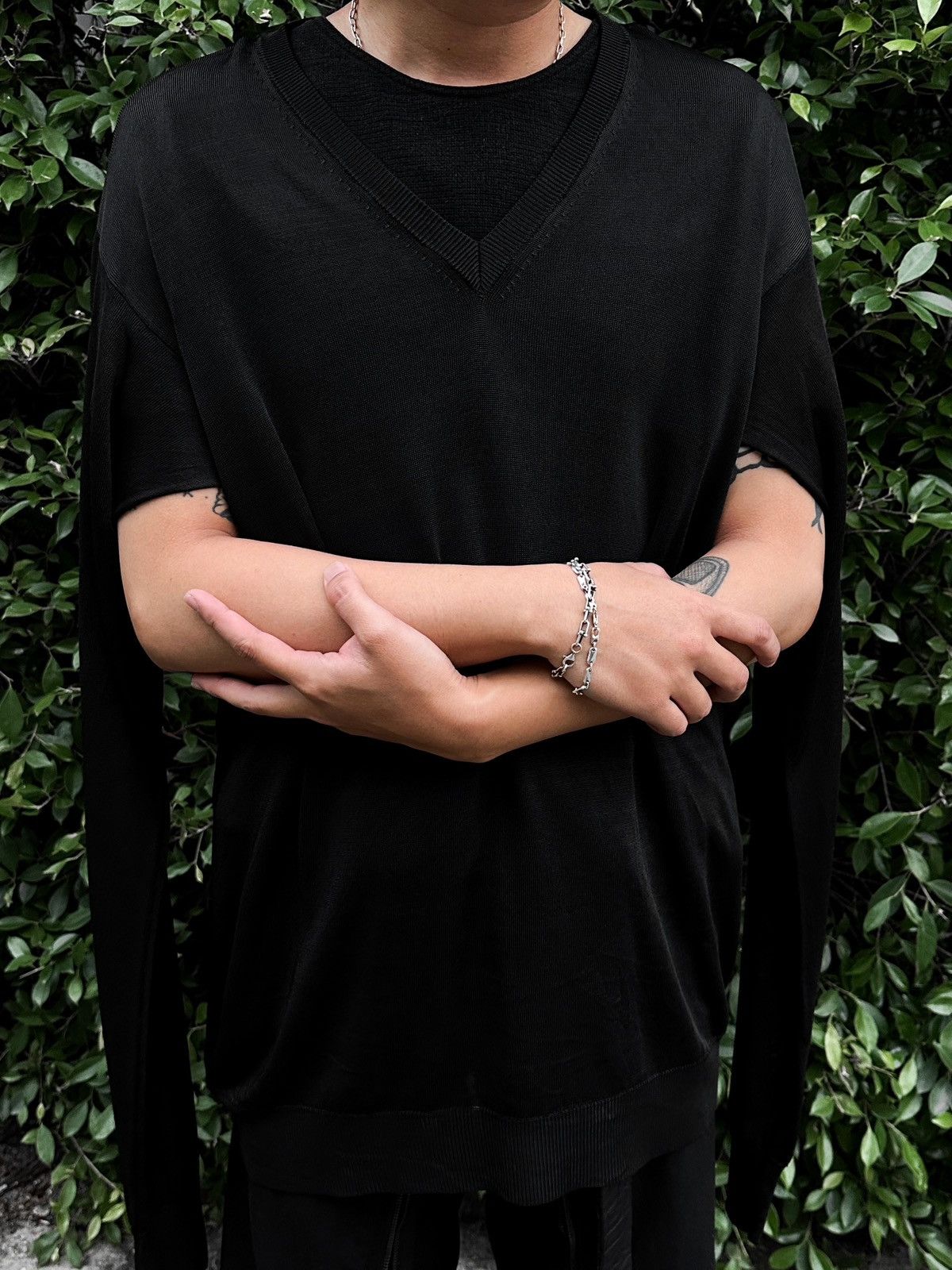 Maison Margiela Maison Margiela "Miss Deanna" Black Viscose Rayon Shirts Size US L / EU 52-54 / 3 - 3 Thumbnail
