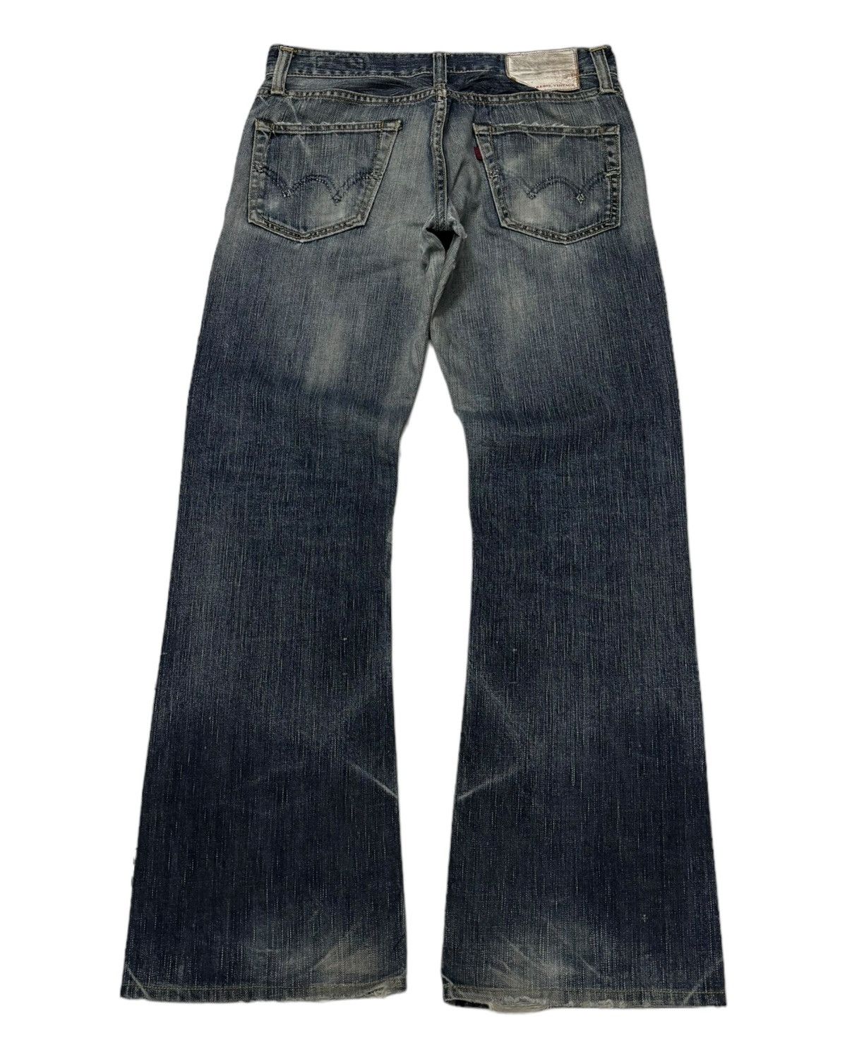 Edwin EDWIN 511 REBEL VINTAGE FLARED DISTRESSED DENIM FLARE JEANS Size US 30 / EU 46 - 3 Thumbnail