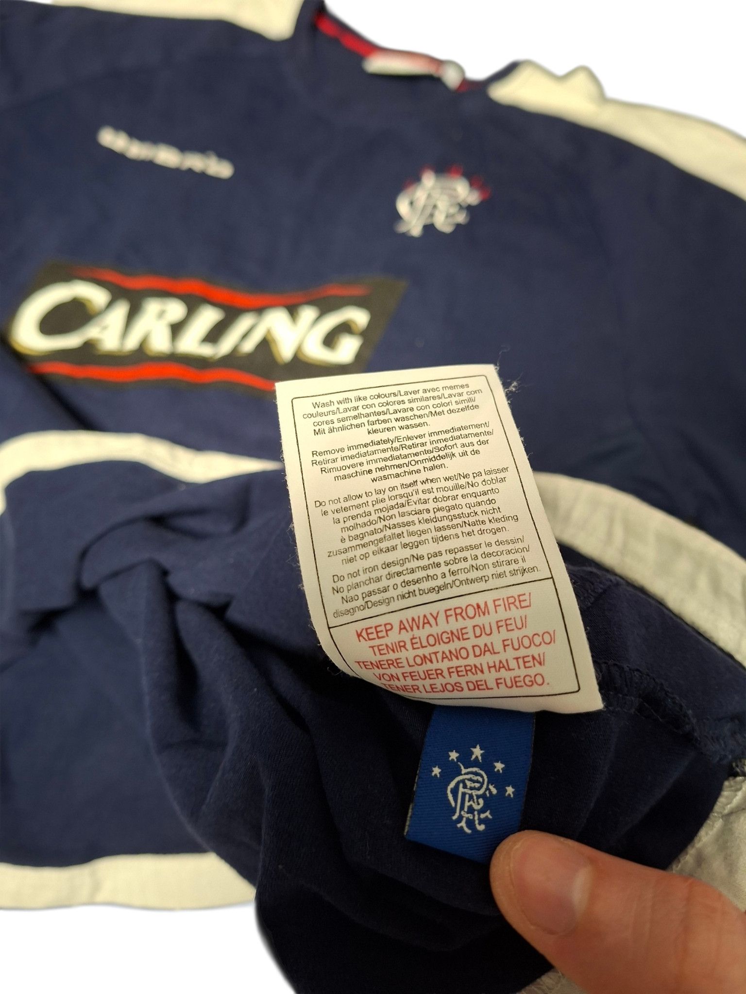 Umbro GLASGOW RANGERS UMBRO VINTAGE SOCCER LONG SLEEVE TEE Size US L / EU 52-54 / 3 - 7 Thumbnail