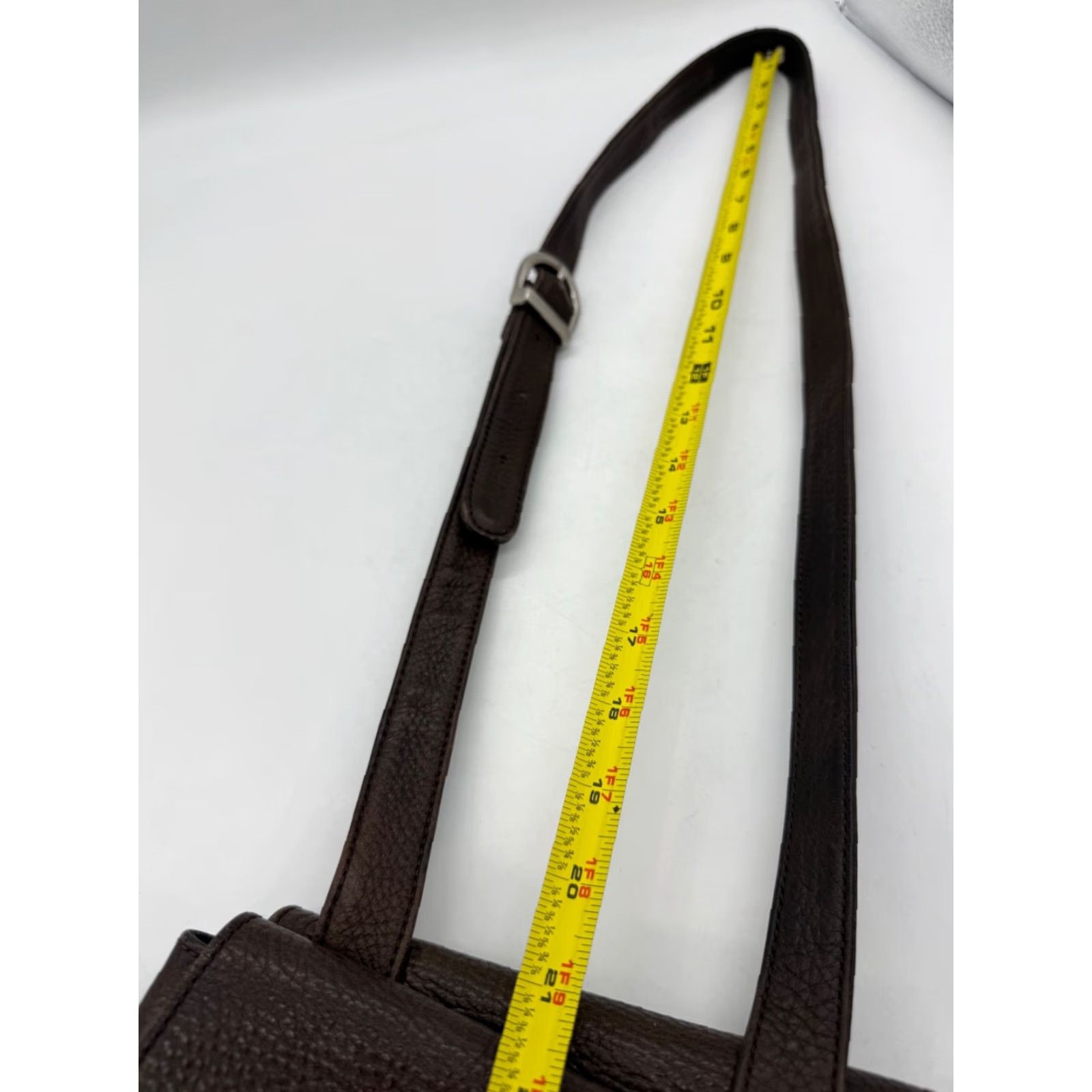 Eddie Bauer Eddie Bauer Brown Pebbled Leather Organizer Crossbody Purse Adj Strap Two Sided Crossbody Womens ADULT? Size ONE SIZE - 4 Thumbnail