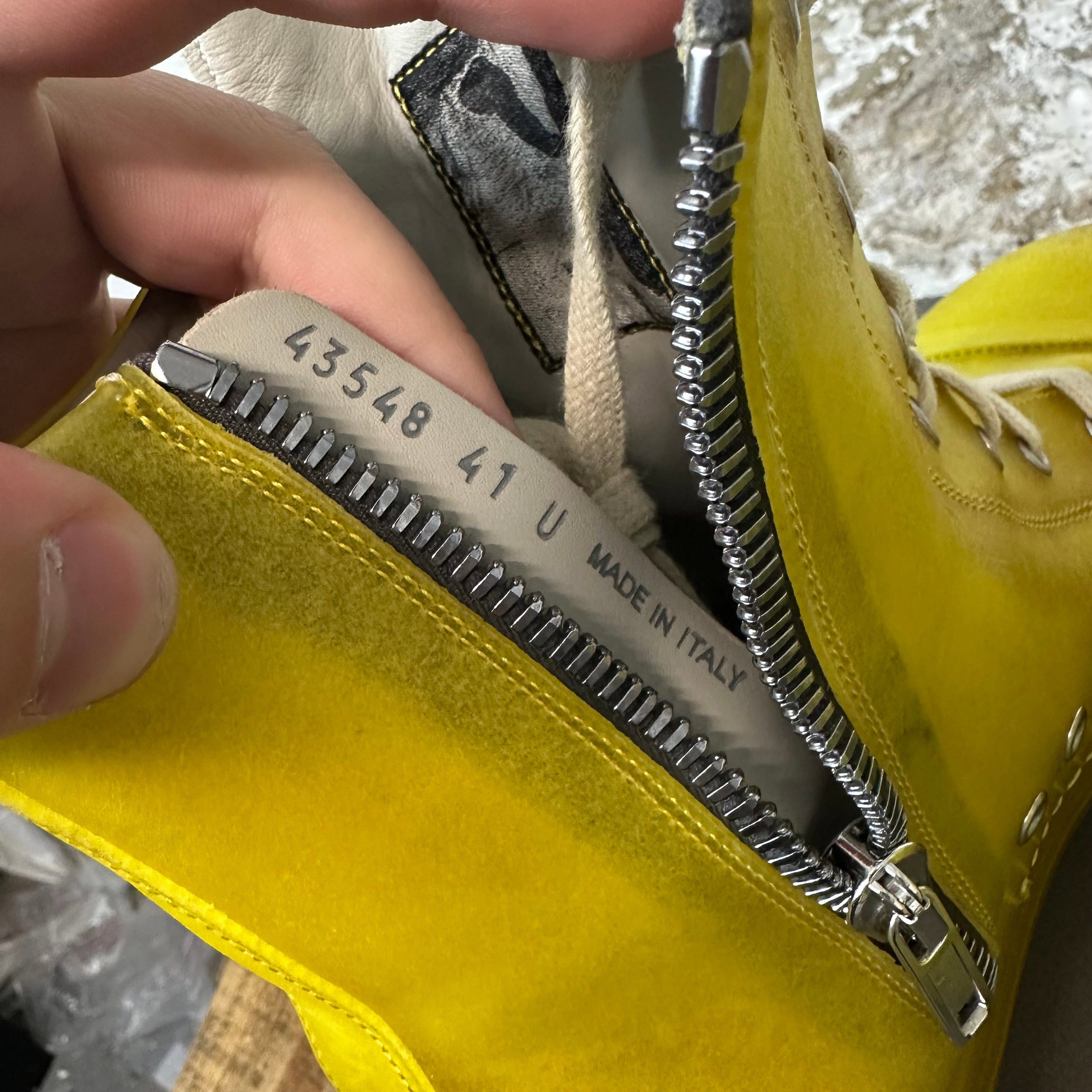 Rick Owens Rick Owens Ramone Transparent Yellow High Sneaker Sz 8 (41) Size US 8 / EU 41 - 7 Thumbnail