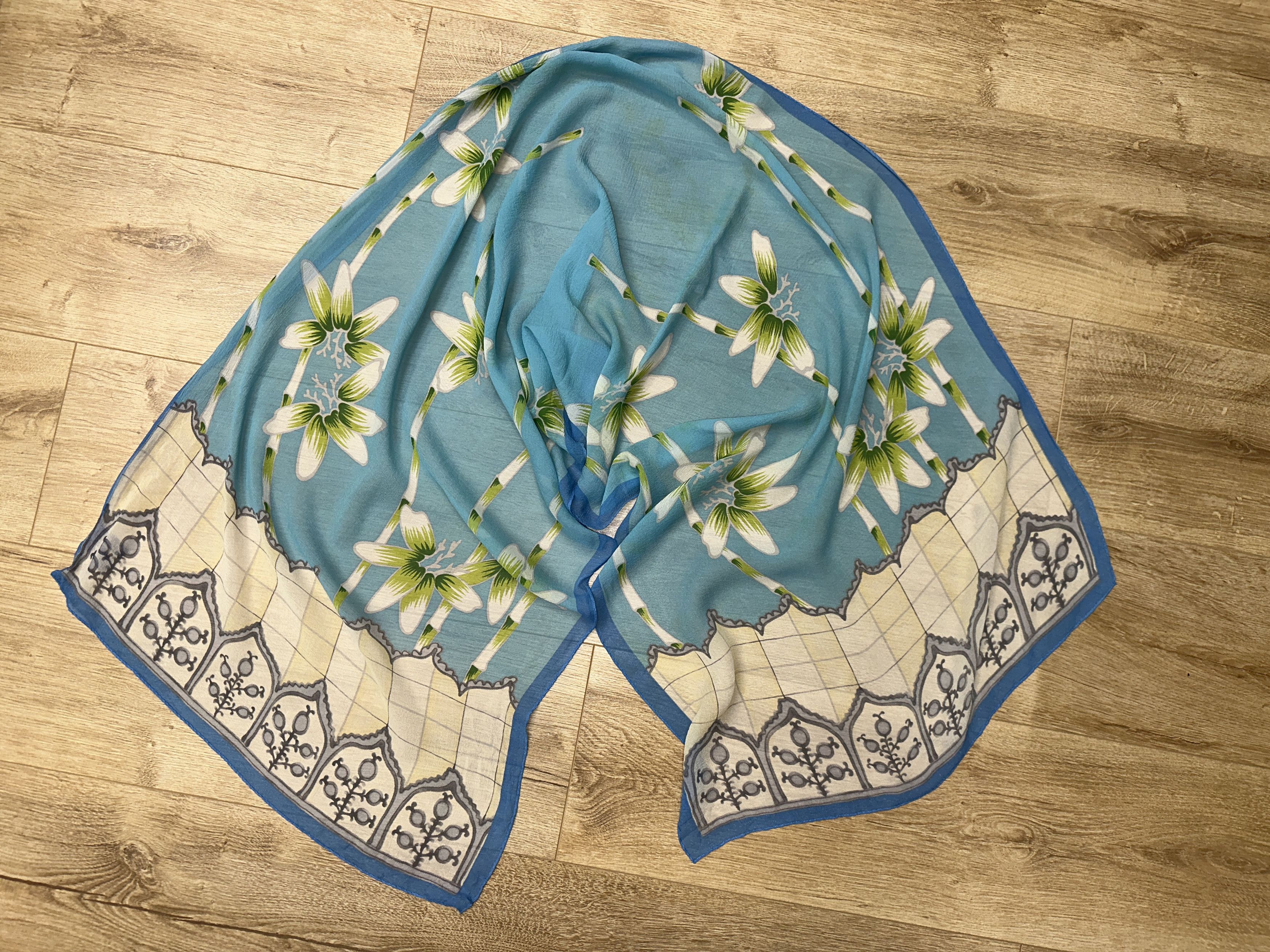 Ralph Lauren Purple Label Shawl Ralph Lauren Purple Label Silk Scarf Floral 145x50 Cm Size ONE SIZE - 3 Thumbnail