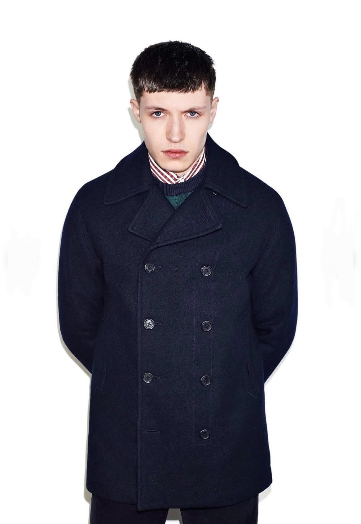 Fred Perry Fred Perry Double Breasted Wool Peacoat (166) Size US S / EU 44-46 / 1 - 1 Thumbnail