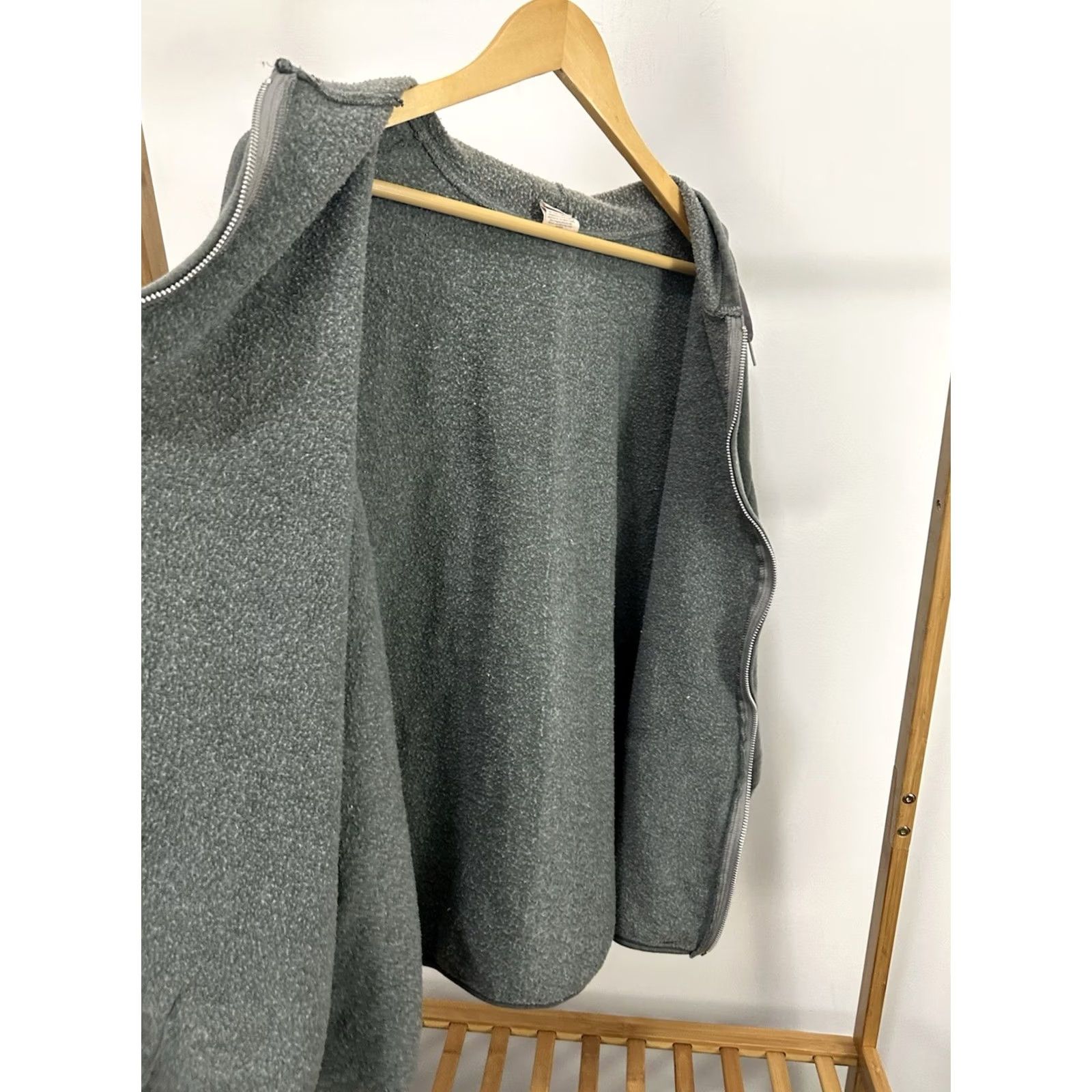 Vintage VTG Just My Size 2XL Gray Hoodie Zip Full Zip Oversized Faded Worn Grunge Workwear Sweatshirt Men Size US XXL / EU 58 / 5 - 4 Thumbnail