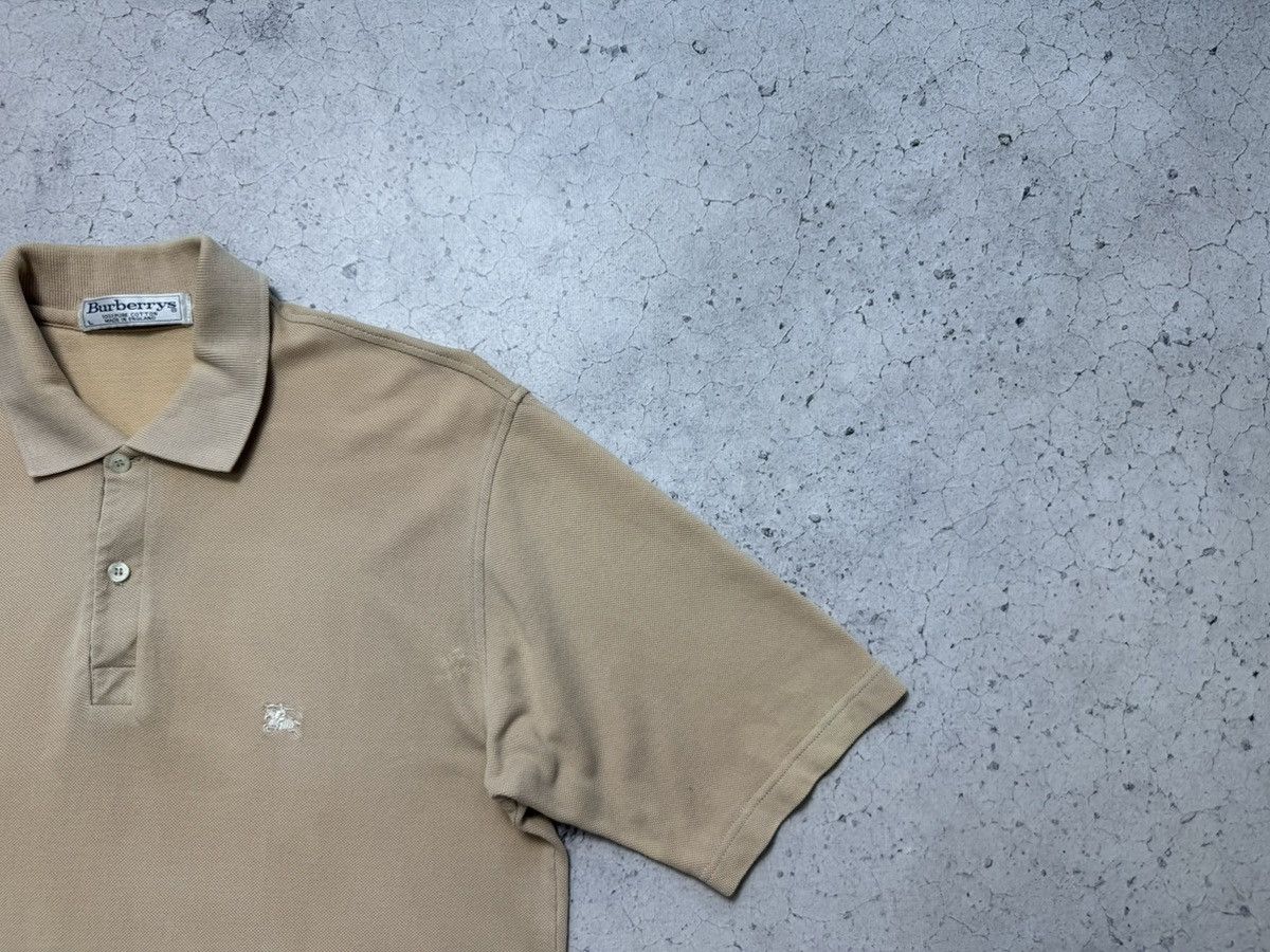 Burberry Burberrys Luxury Polo T-Shirt Vintage 90’s Beige Old Money Size US L / EU 52-54 / 3 - 3 Thumbnail