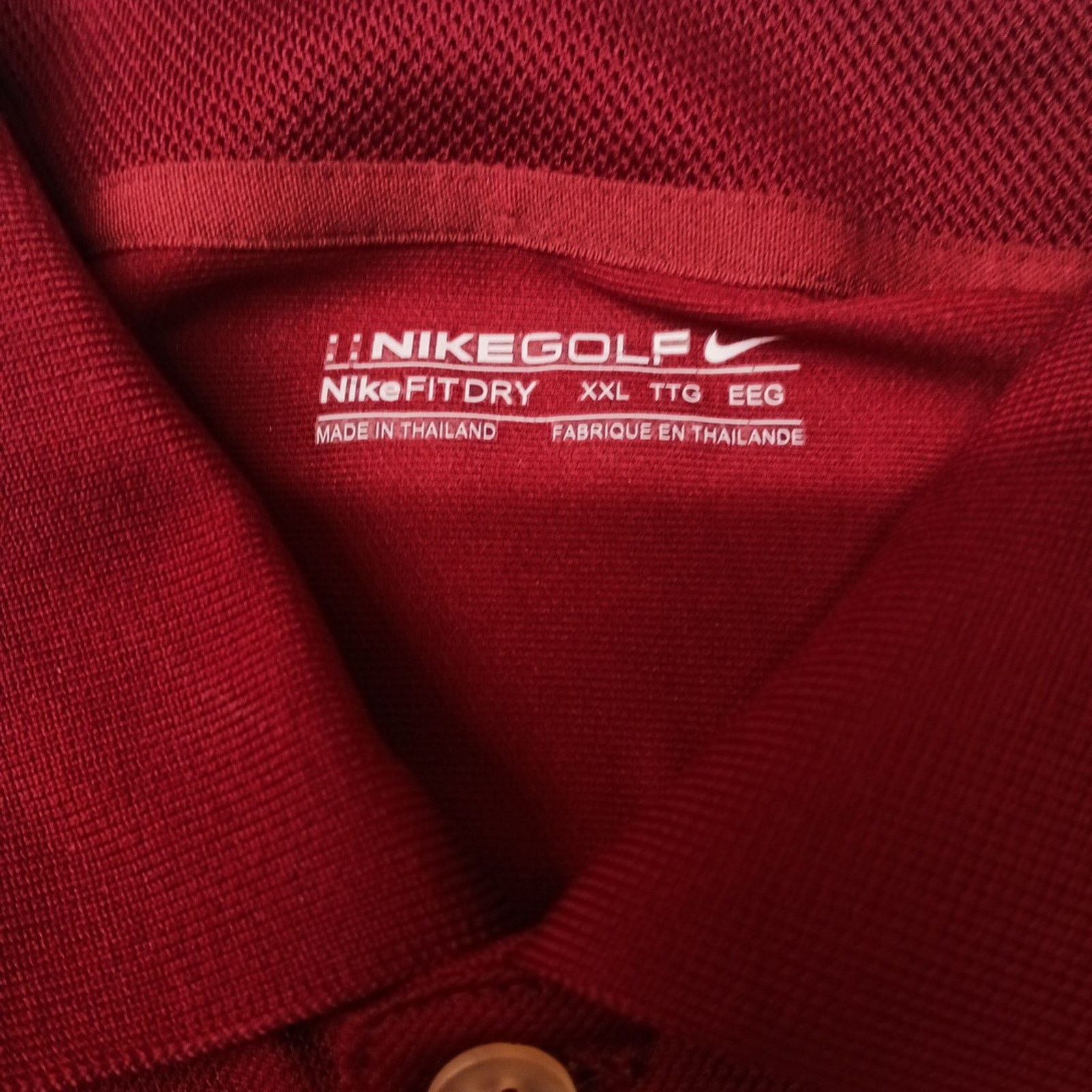 Nike Nike Golf Polo Shirt Men's 2XL XXL Red Fit Dry Long Sleeve Size US XXL / EU 58 / 5 - 4 Thumbnail
