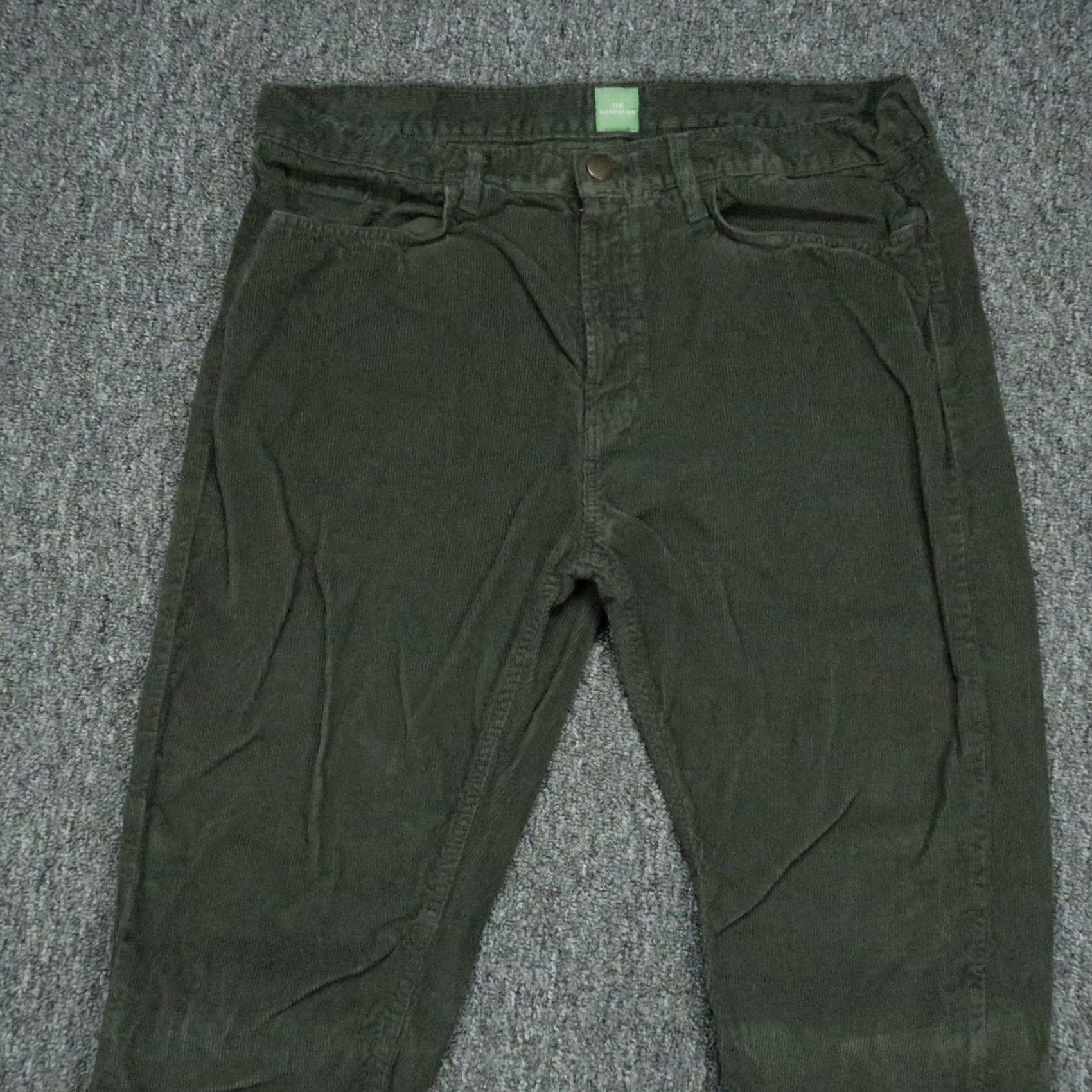 Sid Mashburn Sid Mashburn Green Corduroy Pants Mens 34x27 5 Pocket Flat Front Straight Cord Size US 34 / EU 50 - 2 Thumbnail