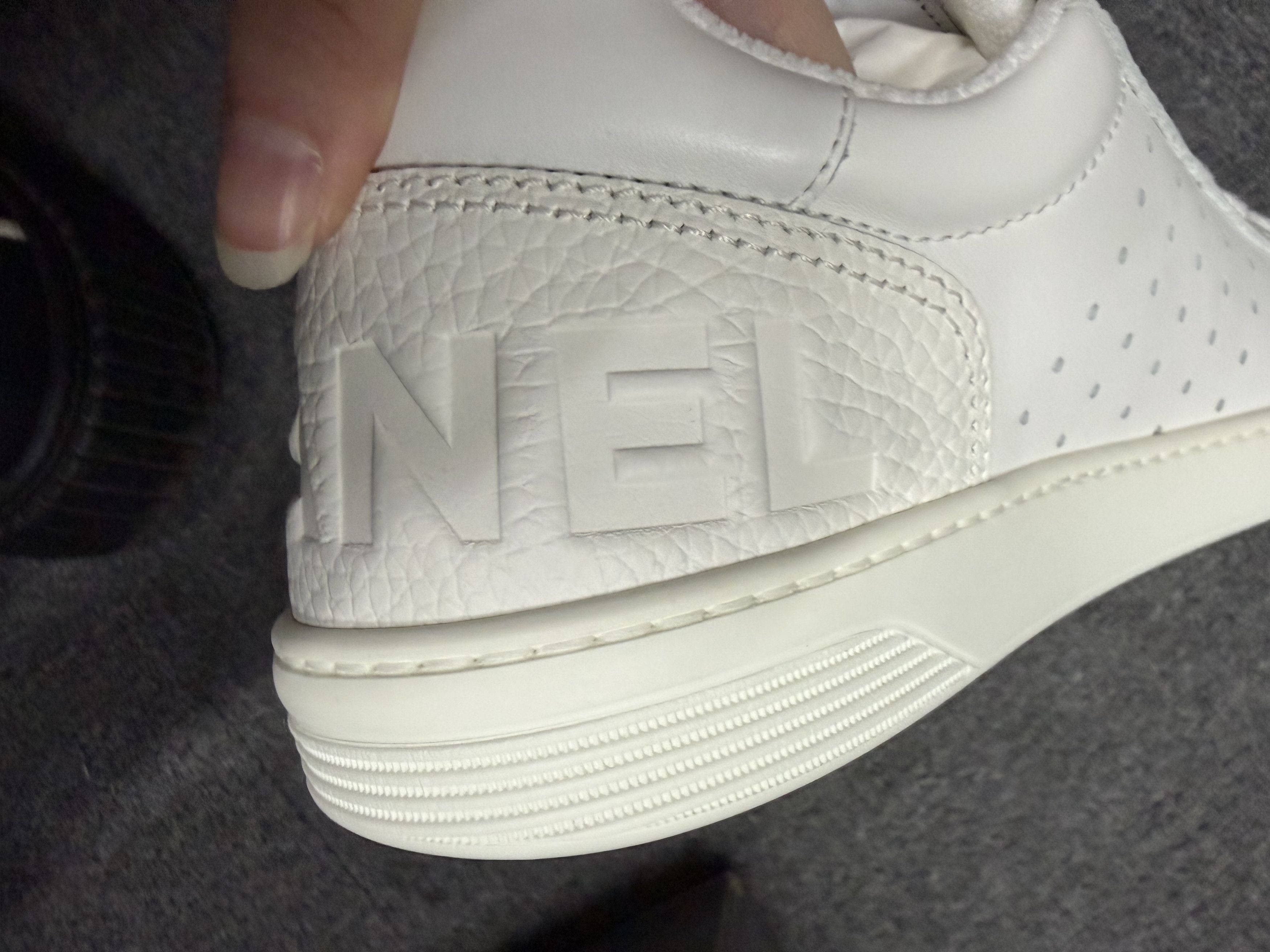 Chanel Chanel White Perforated Leather Low Top Sneakers Size US 9 / EU 42 - 7 Thumbnail